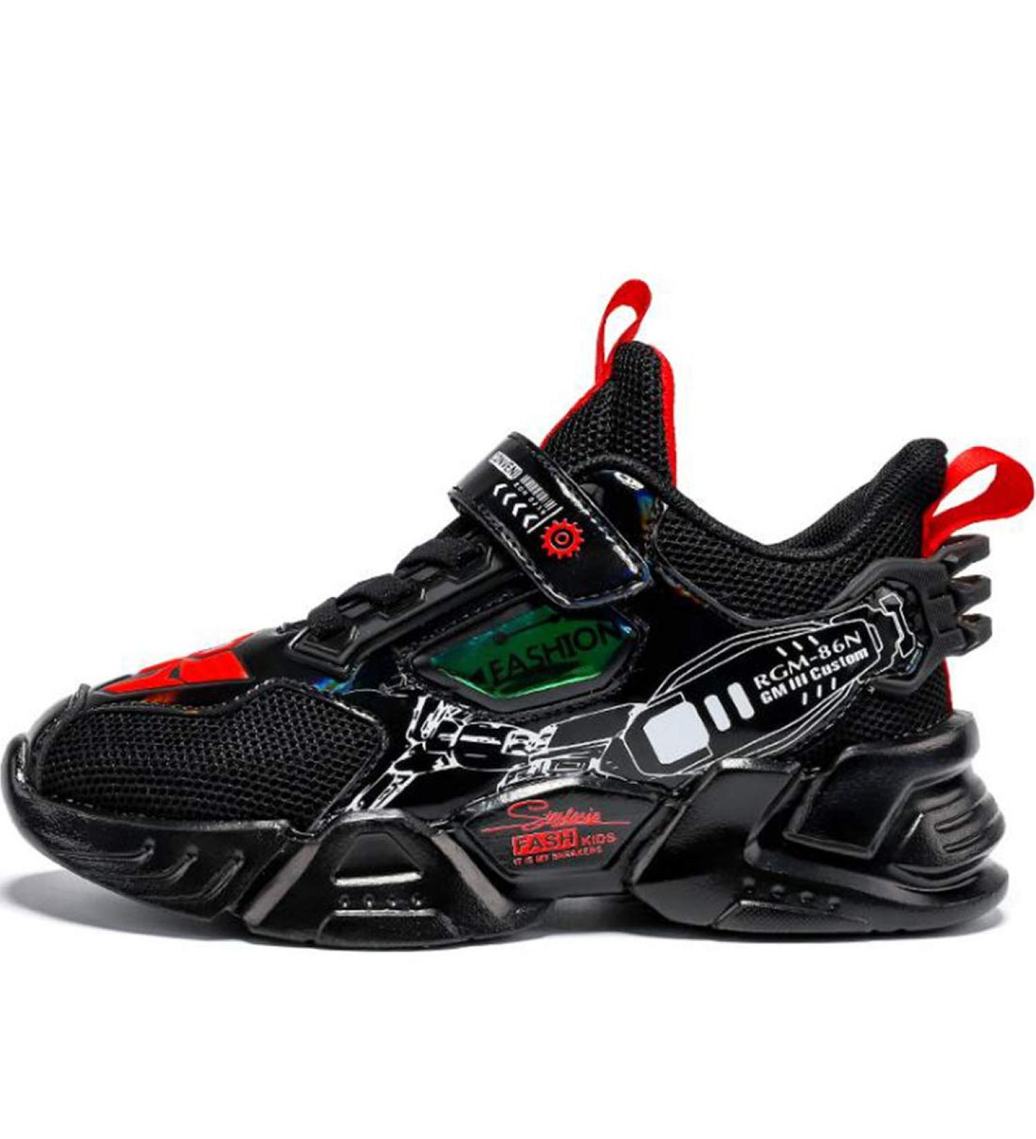 WZRUISEN Children's Sports Shoes - Stylish Black Casual Sneakers for Boys (Size 32 EU) - International Shipping Available - Buy Online on SooperMarket.com