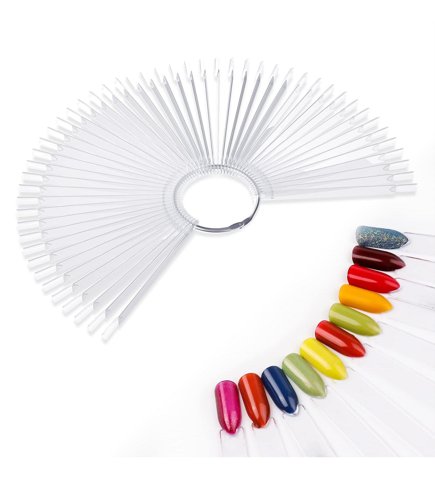 50PCS Transparent Nail Swatch Sticks for Nail Art Tips Display and Practice - Buy Online on SooperMarket.com