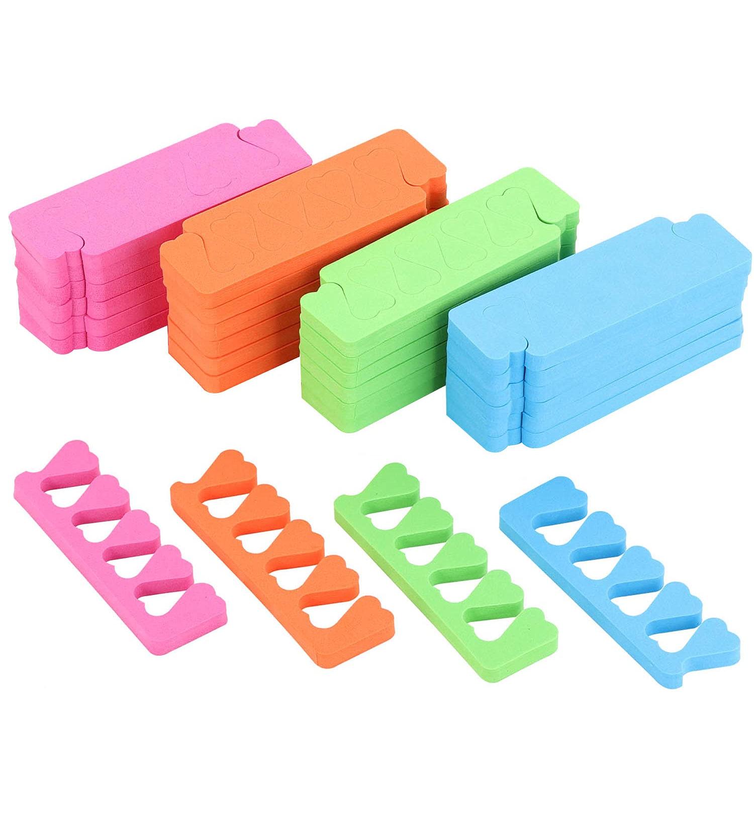 48pcs Sponge Toe Separators Pedicure Set | Premium Nail Art Tool Kit in 4 Fun Colors for Perfect Polishing - Shop Now - Buy Online on SooperMarket.com