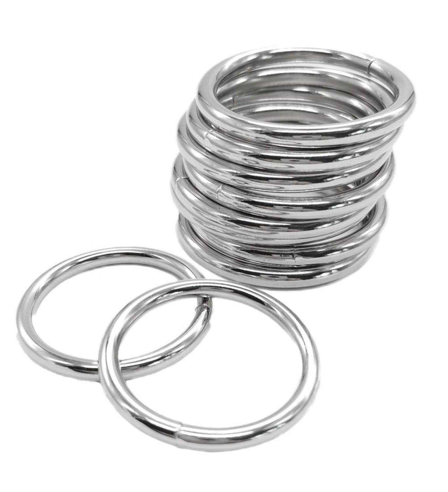2 Inch Metal Rings for Macrame - 10 Pack Heavy Duty O Rings for Plant Hangers and Dog Collars - 5mm Thick Welded Craft Rings - Buy Online on SooperMarket.com