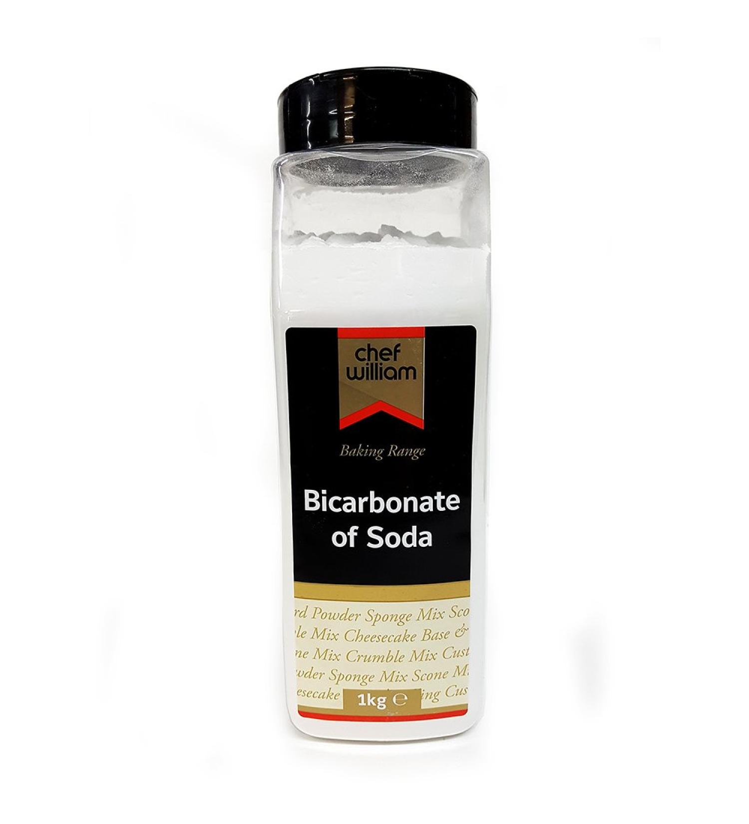 Bicarbonate of soda - Baking Soda 1kg Jar - Chef William - Large Shaker Jar
