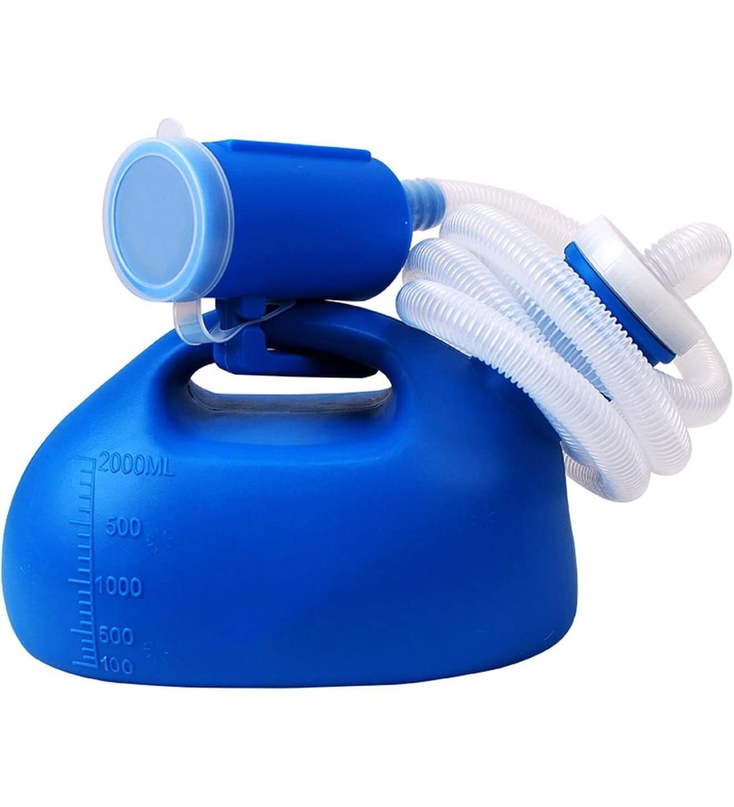 Male Urinal Bottle Camping Toilet Urine Bottle Urine Bottles for Men Portable Potty Pee Bottle 2000ML for Men's Urinal Home Camping Car Travel with 1.6m Long Tube - Buy Online on SooperMarket.com