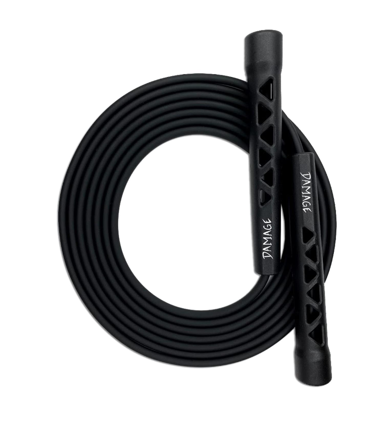 DAMAGE Fight Gear Boxer Classic Speed Rope - Lightweight PVC Skipping Jump Rope for Boxing, Fitness, MMA - Non-Slip Ventilated Handles - Tangle-Free Jump Rope - Buy Online on SooperMarket.com