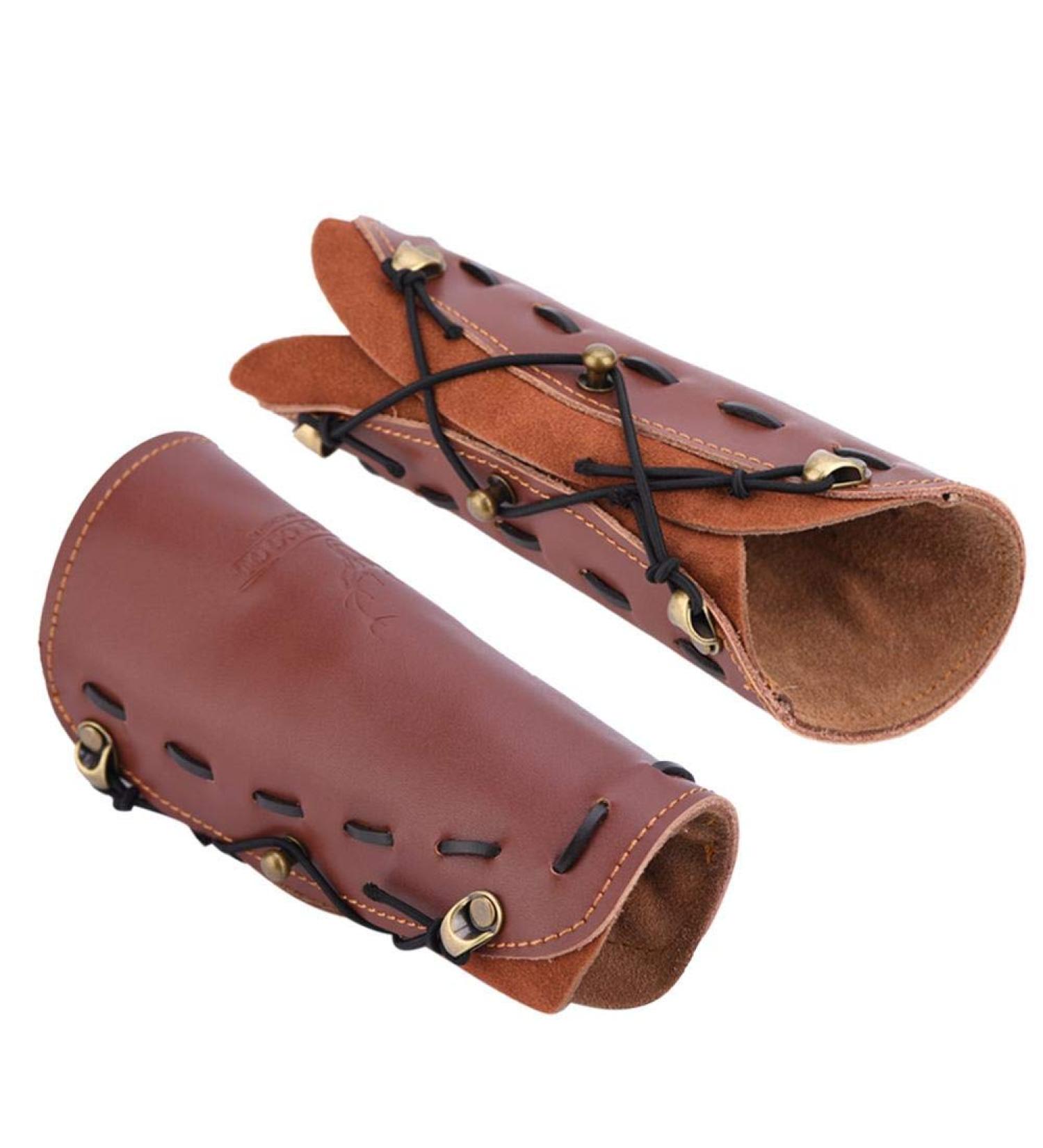 VGEBY1 Leather Arm Guard  Asjustable Archery Armband Durable Archery Arm Guard Safe Strap Armband Arm Guards For Archery - Buy Online on SooperMarket.com