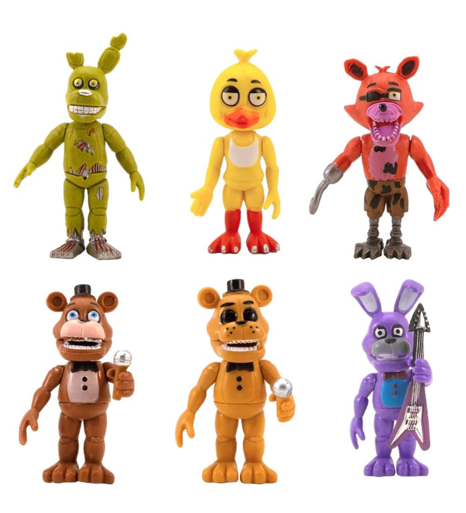 6PCS Night Bear Mini Figures Night Bear Cake Toppers Cake Decoration Mini Freddy's Figures Set for Boys Girls Birthday Party Babay Showers Celebration Supplies - Buy Online on SooperMarket.com