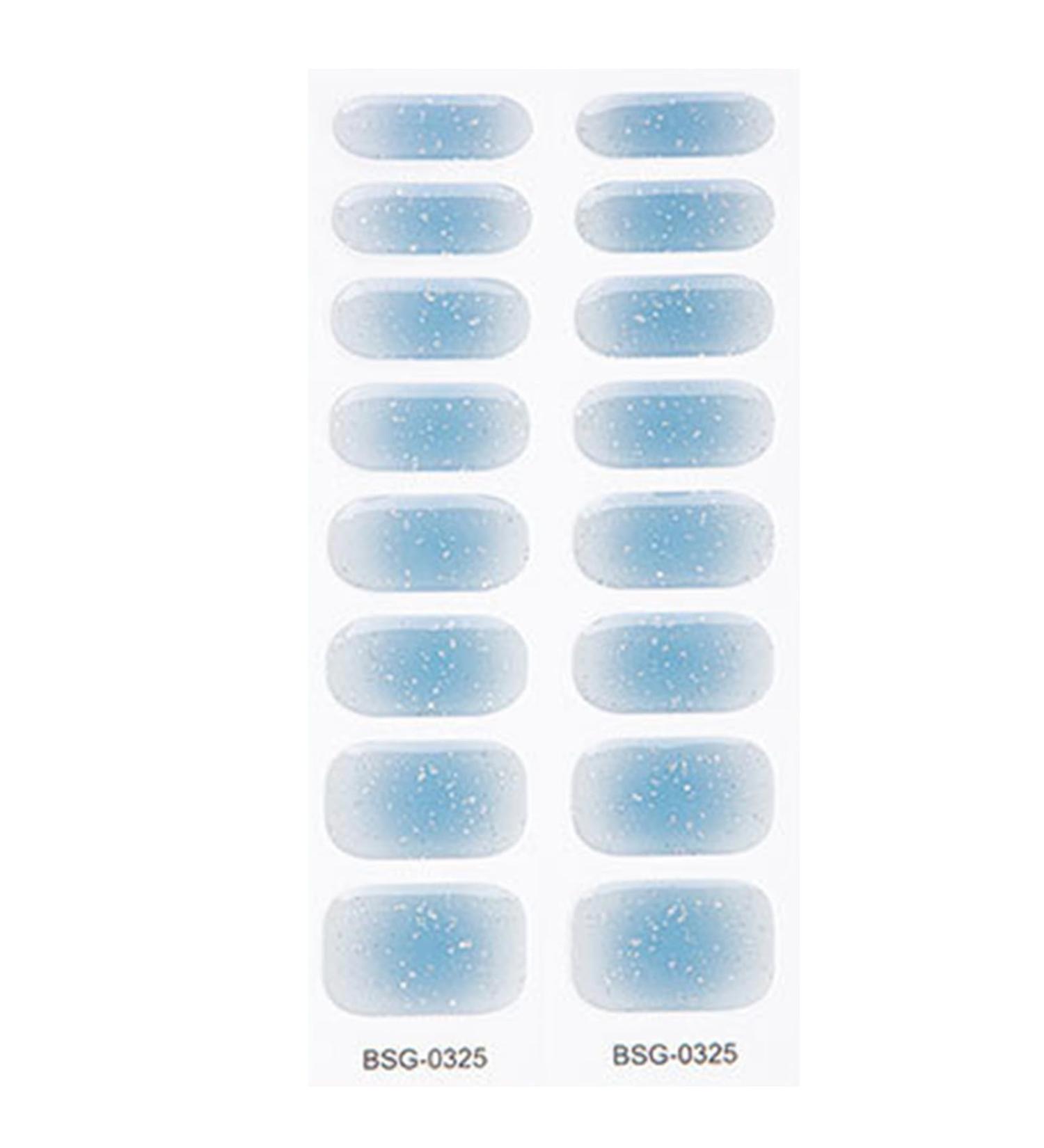 Semi Cured Gel Nail Polish Strips Adhesive Gel Nail Art Stickers Lasting Glitter Gel Nail Wraps Sticker with Nail File Semi Cured Gel Nail Stickers for Toes White with Uv Light Bsg0325 - Buy Online on SooperMarket.com