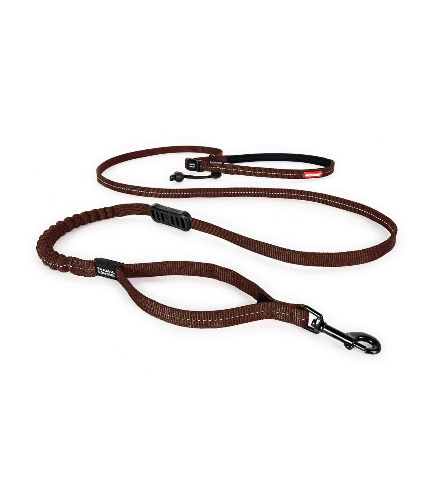 Ezydog Jogging Leash for Small & Medium Dogs - Reflective Elastic Bungee Road Runner Lite 210cm Chocolate - Ideal for Jogging & Walking - Buy Online on SooperMarket.com
