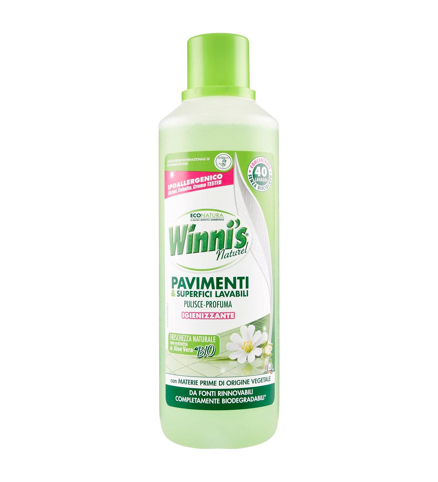 Winni's Hypoallergenic Cleaner for Floors & Surfaces - 1000 ml 40 Washes | Eco-Friendly Safe for Kids & Pets - Buy Online on SooperMarket.com