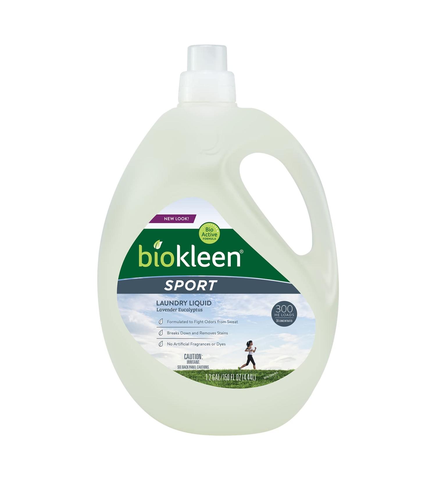 Biokleen Natural Sport Laundry Detergent - 300 Loads, Eco-Friendly & Concentrated - Buy Online on SooperMarket.com