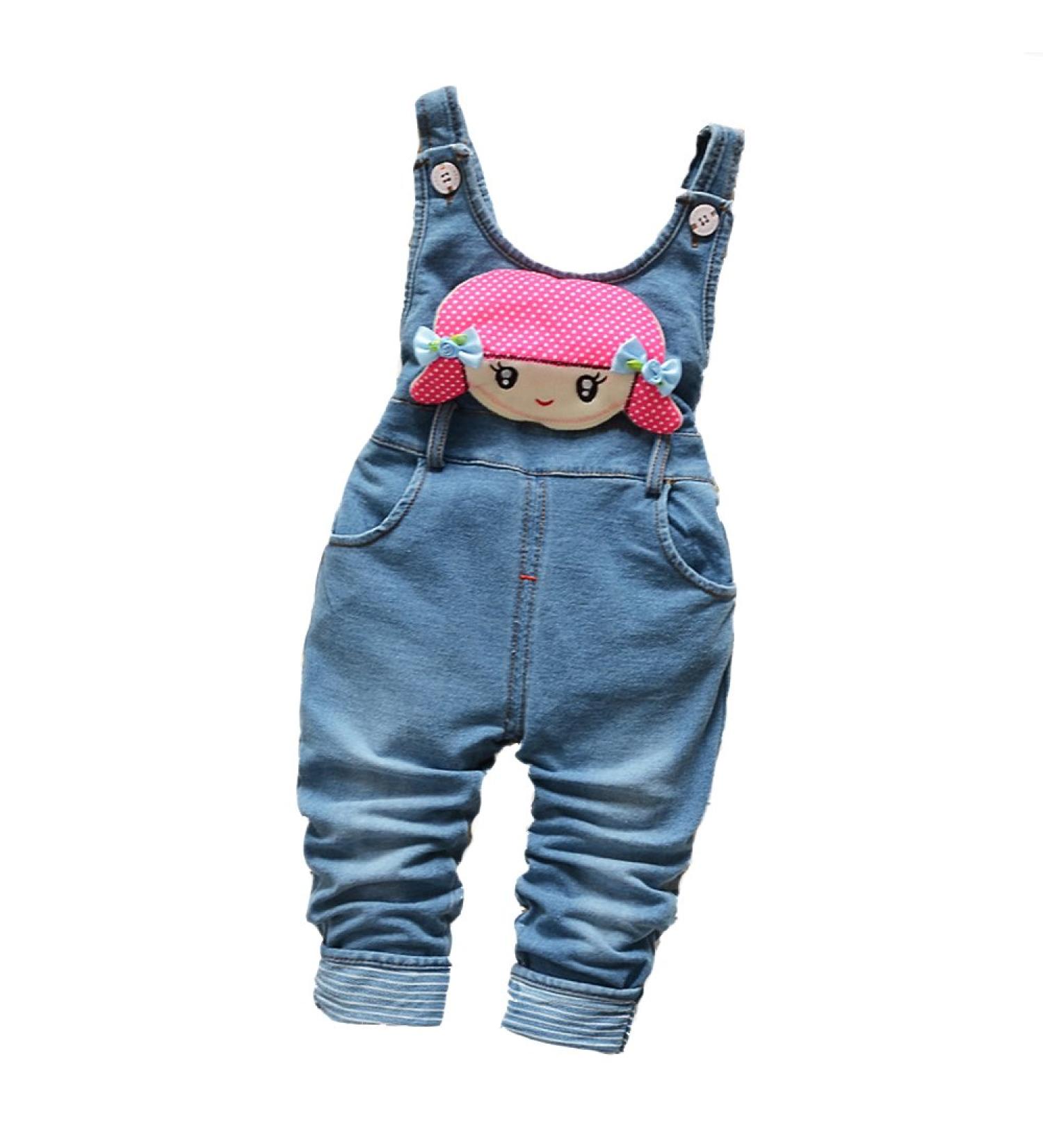KIDSCOOL SPACE Baby Denim Overalls | 3D Cartoon Knitted Jean Dungarees | 18-24 Months - Buy Online on SooperMarket.com