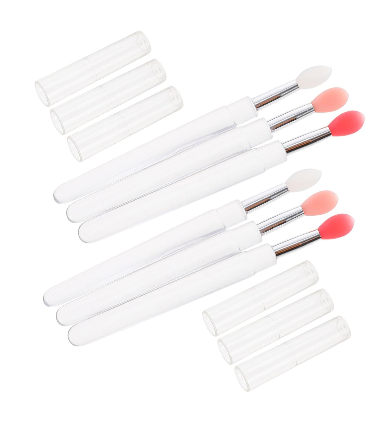PLAFOPE 6pcs Lip Brush Cosmetic Lipstick Brush Makeup Lipstick Applicator Lip Balm Applicator Eye Shadow Applicator Silicone Lip Mask Brush Lip Balm Brush Makeup Use Lipstick Brush - Buy Online on SooperMarket.com