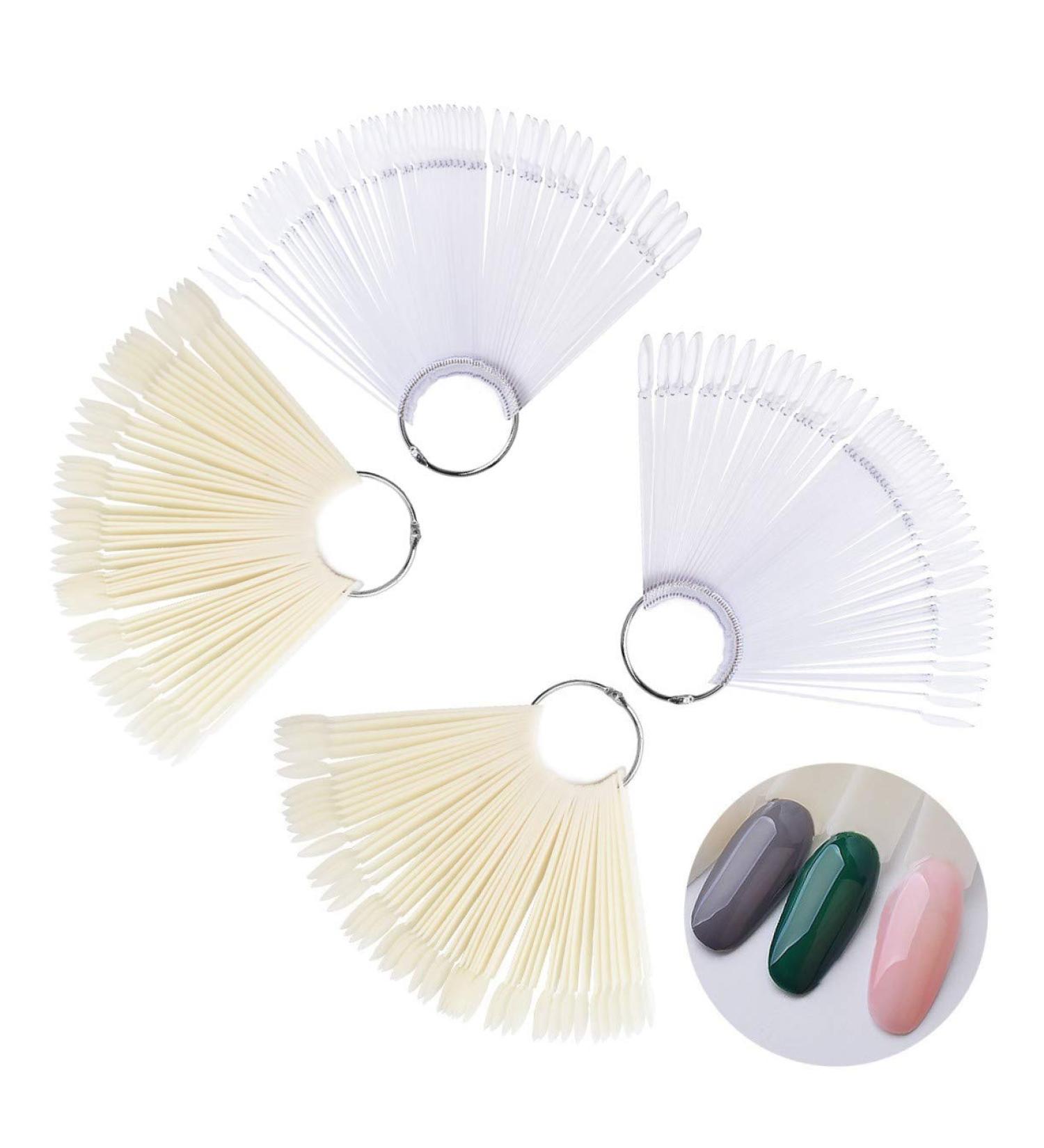 200 x Natural Clear False Nail Art Tips Display Swatch Sticks for Practice and Polish Swatching - Buy Online on SooperMarket.com