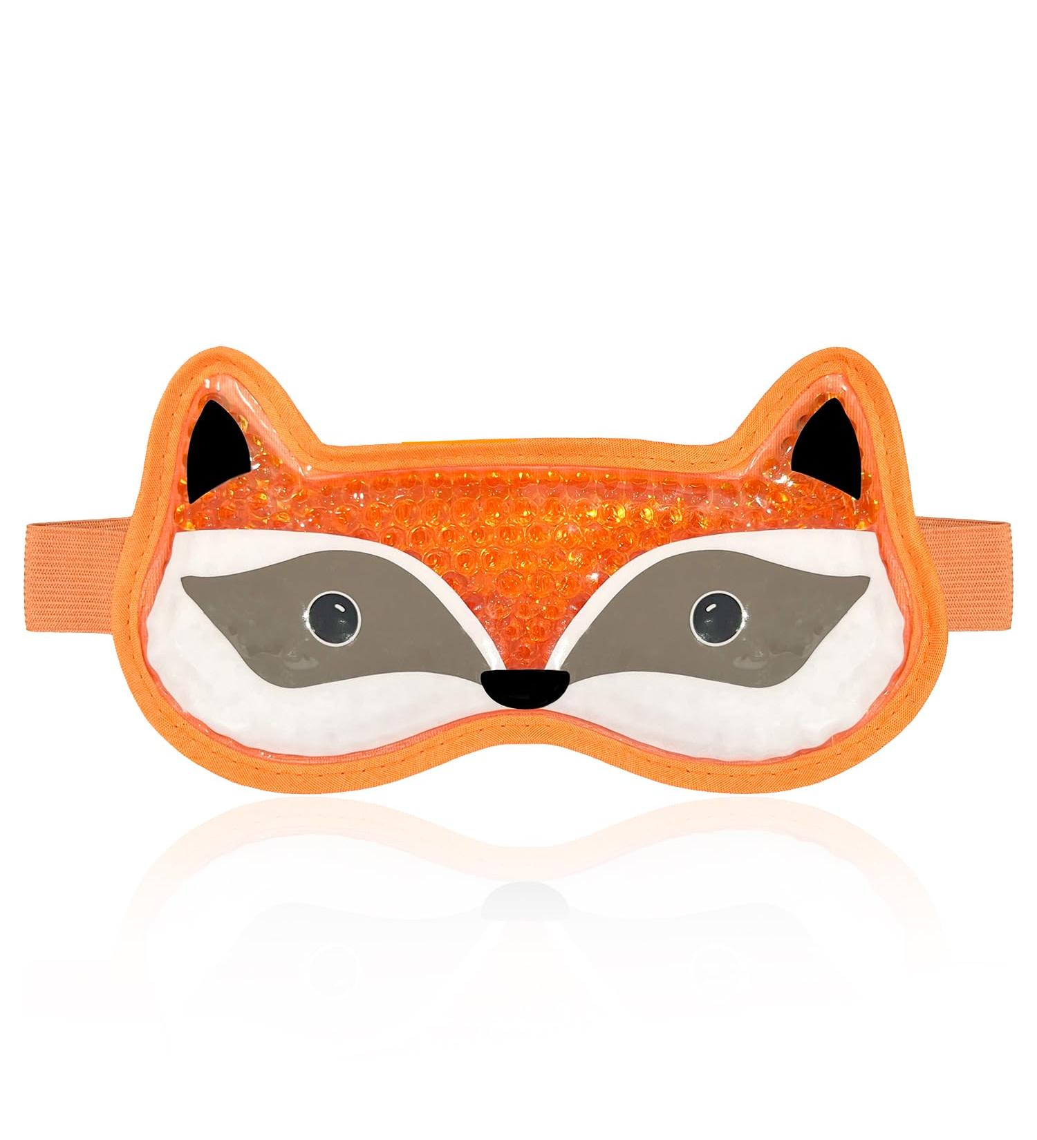 Adorable Cooling Eye Mask Gel - Reusable Hot Cold Therapy for Puffiness Dark Circles Eye Bags & Dry Eyes - Soft Plush Backing - Post Surgery & Migraine Relief #09 Orange - Buy Online on SooperMarket.com