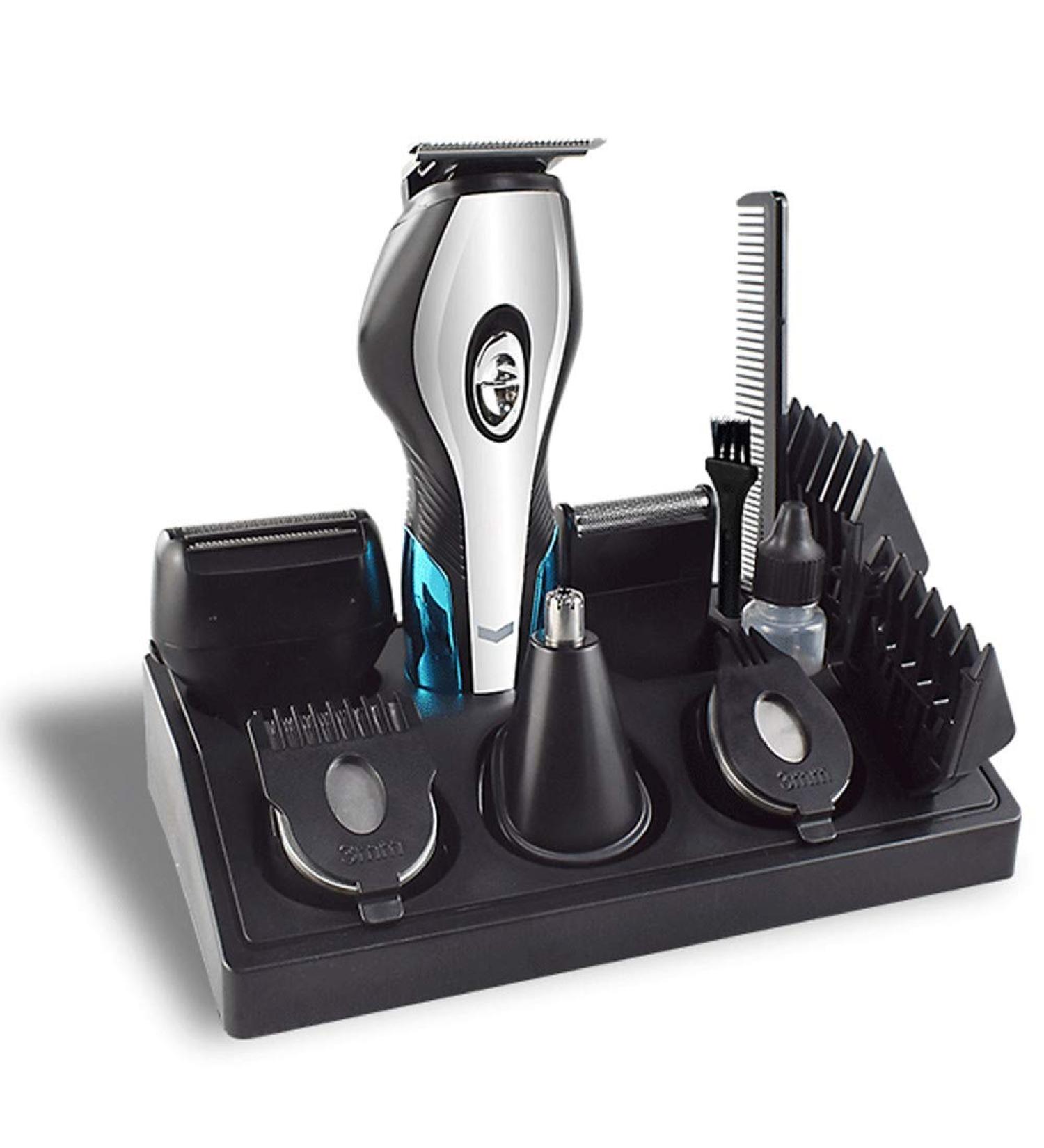 JewelryWe 11-in-1 Men's Shaver & Trimmer Grooming Kit - Waterproof Cordless Beard & Nose Hair Groomer - Buy Online on SooperMarket.com