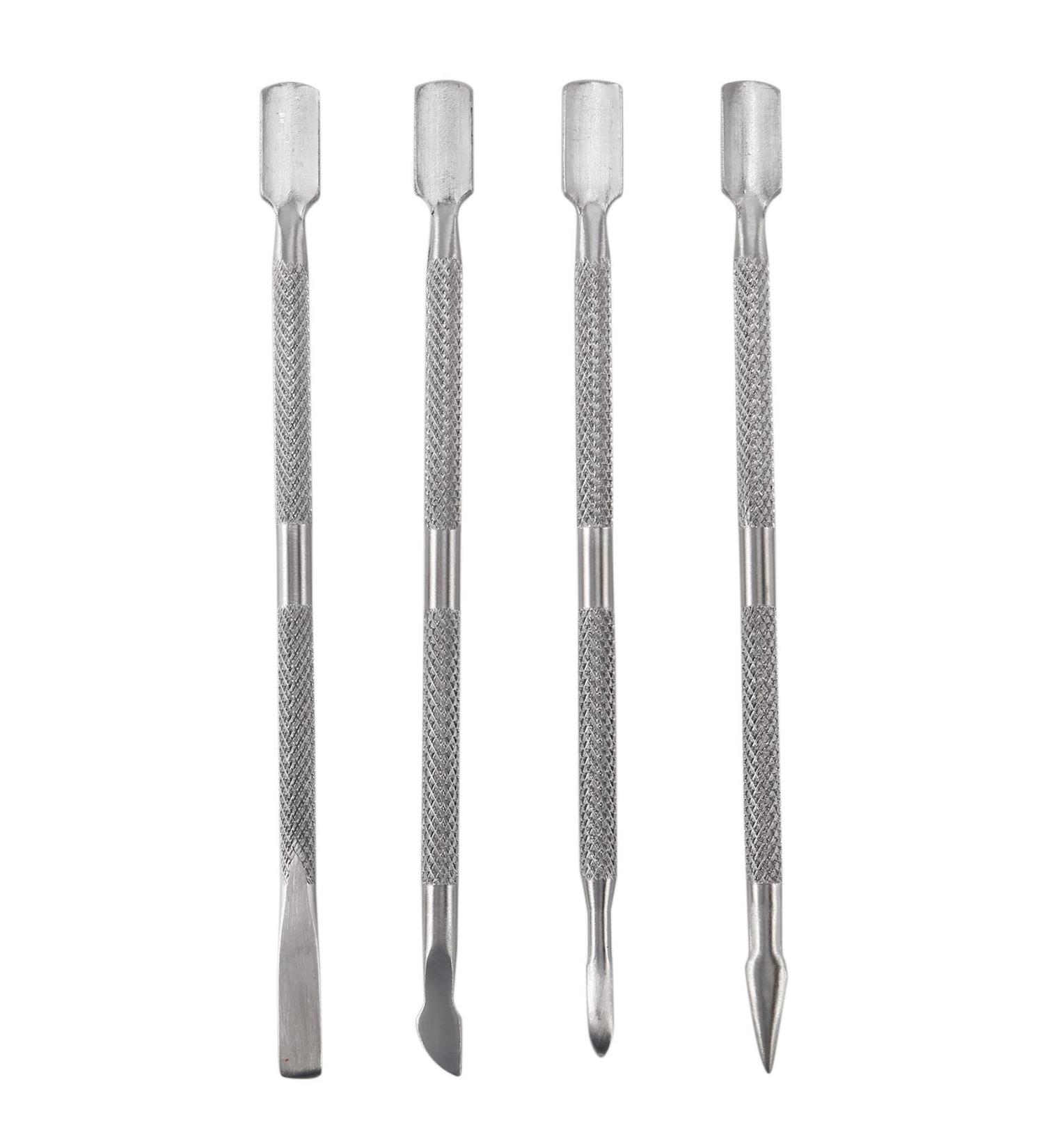 Lukasz 1 Set of 4 Removal Tool for UV Manicure Cuticle Cutter (4 Pieces Silver) - Buy Online on SooperMarket.com