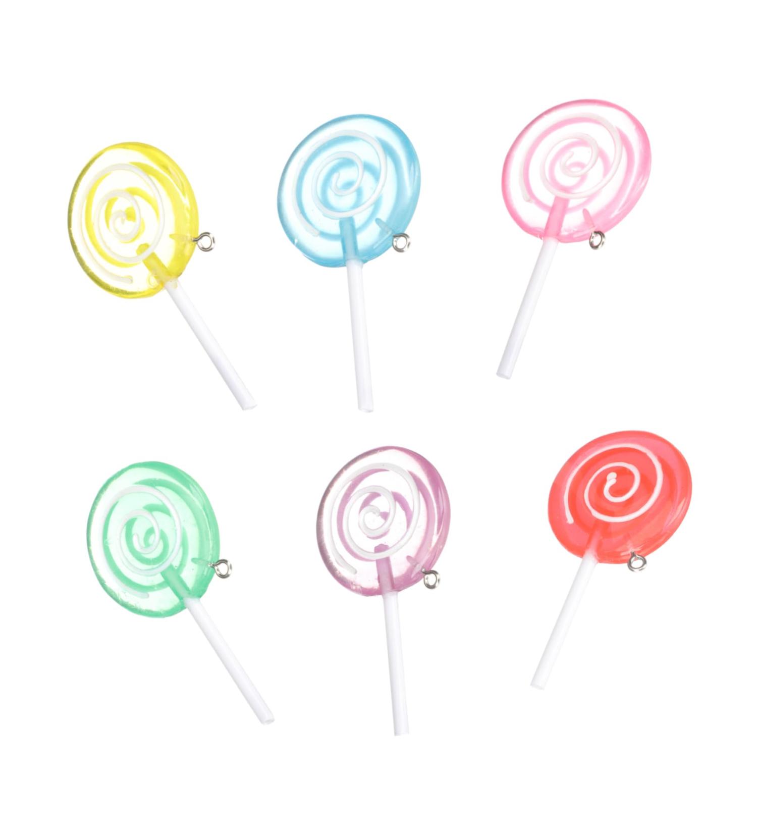 VINTORKY 6pcs Lollipop Model Kids Toy Mini Lollipops Embellishments Diy Lollipops Pendant Fake Lollipops Lollipop Props Wall Decor Christmas Candy Cane Toys Supplies Plastic Child Dessert - Buy Online on SooperMarket.com