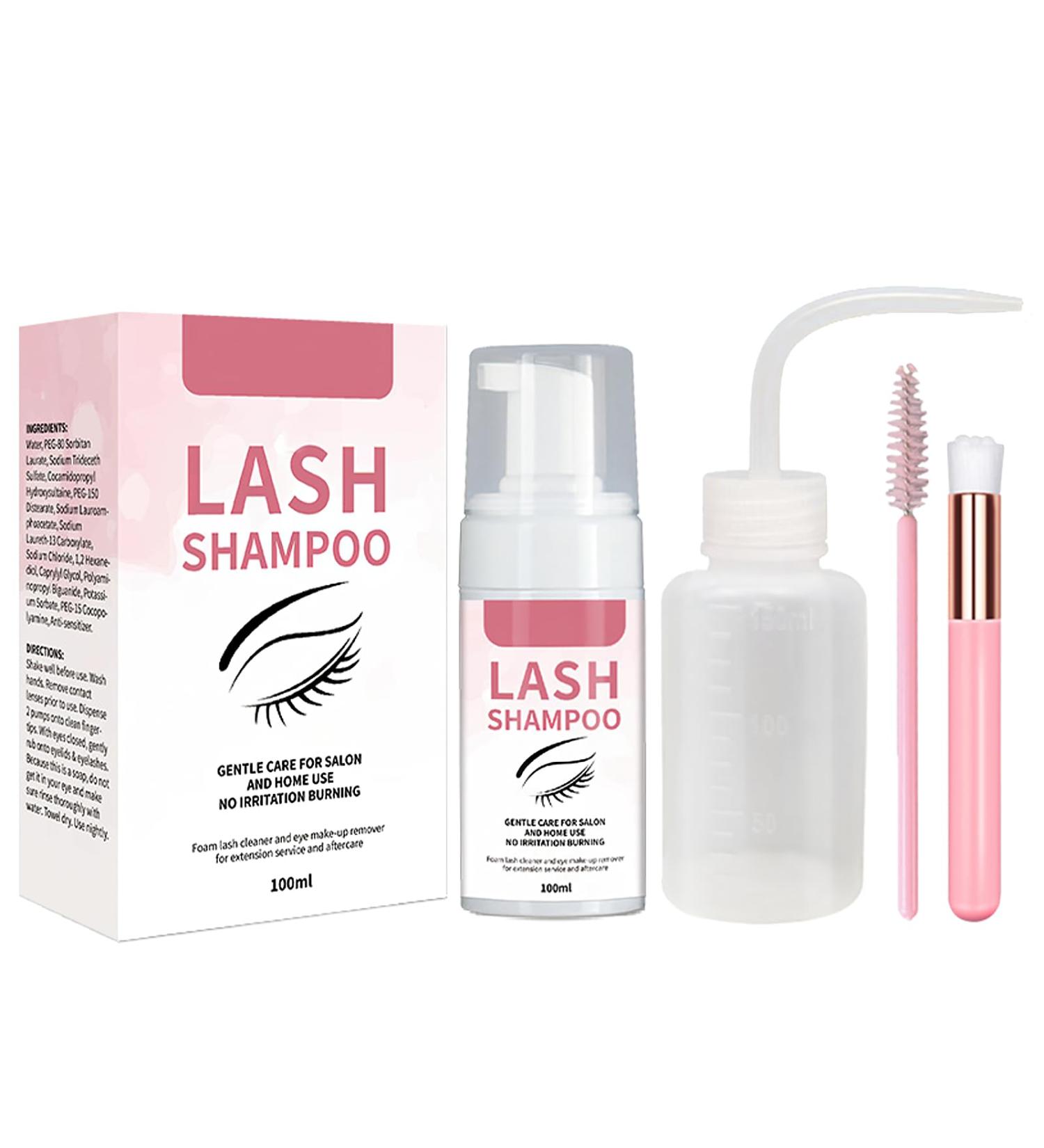 MIELIKKI Lash Cleaning Kit - 100ML Eyelash Extension Shampoo Oil-Free Cleanser with Lash Fan & Brush for Professional & Self Use - International Shipping Available - Buy Online on SooperMarket.com
