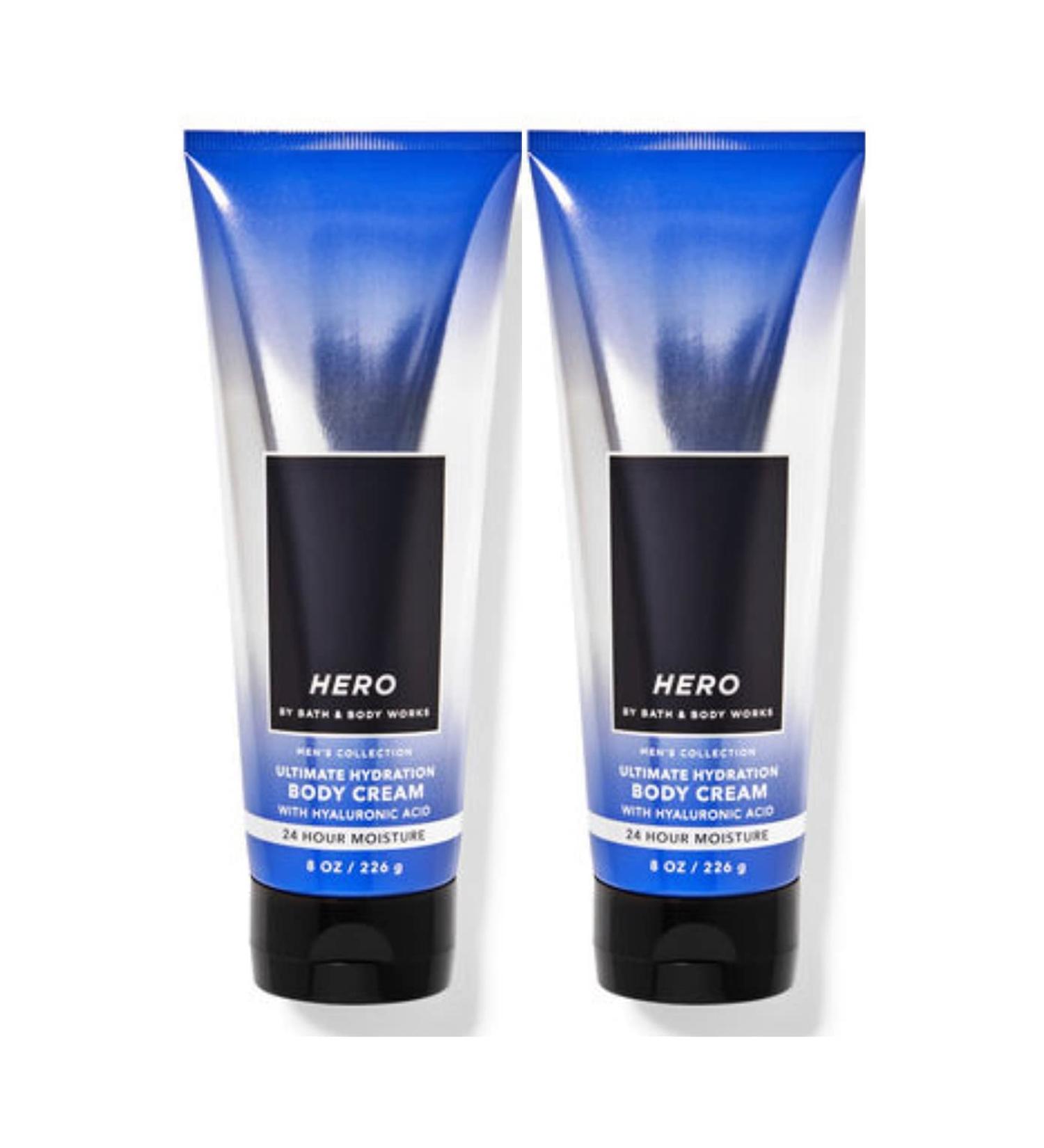 Bath and Body Works Hero Men's Collection Ultimate Hydration Ultra Shea Body Cream 8 Oz 2 Pack (Hero)