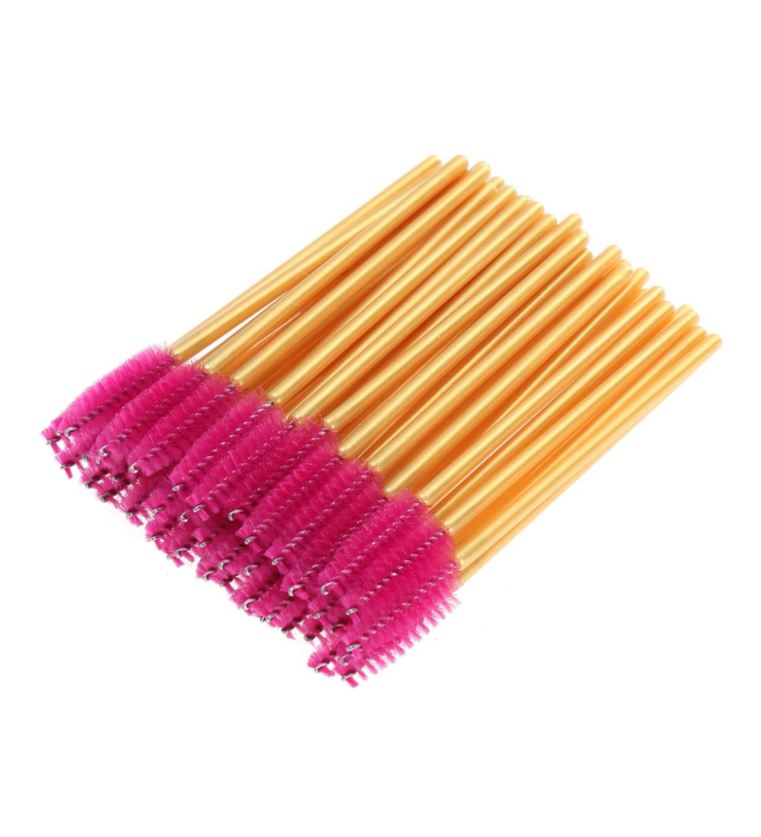 KALLORY 50 Pcs Colored Mascara Lash Bonder Mascara Black Eyelash Mascara Brush Eyelash Brush Stick Make up 50 Pcs Rose - Buy Online on SooperMarket.com
