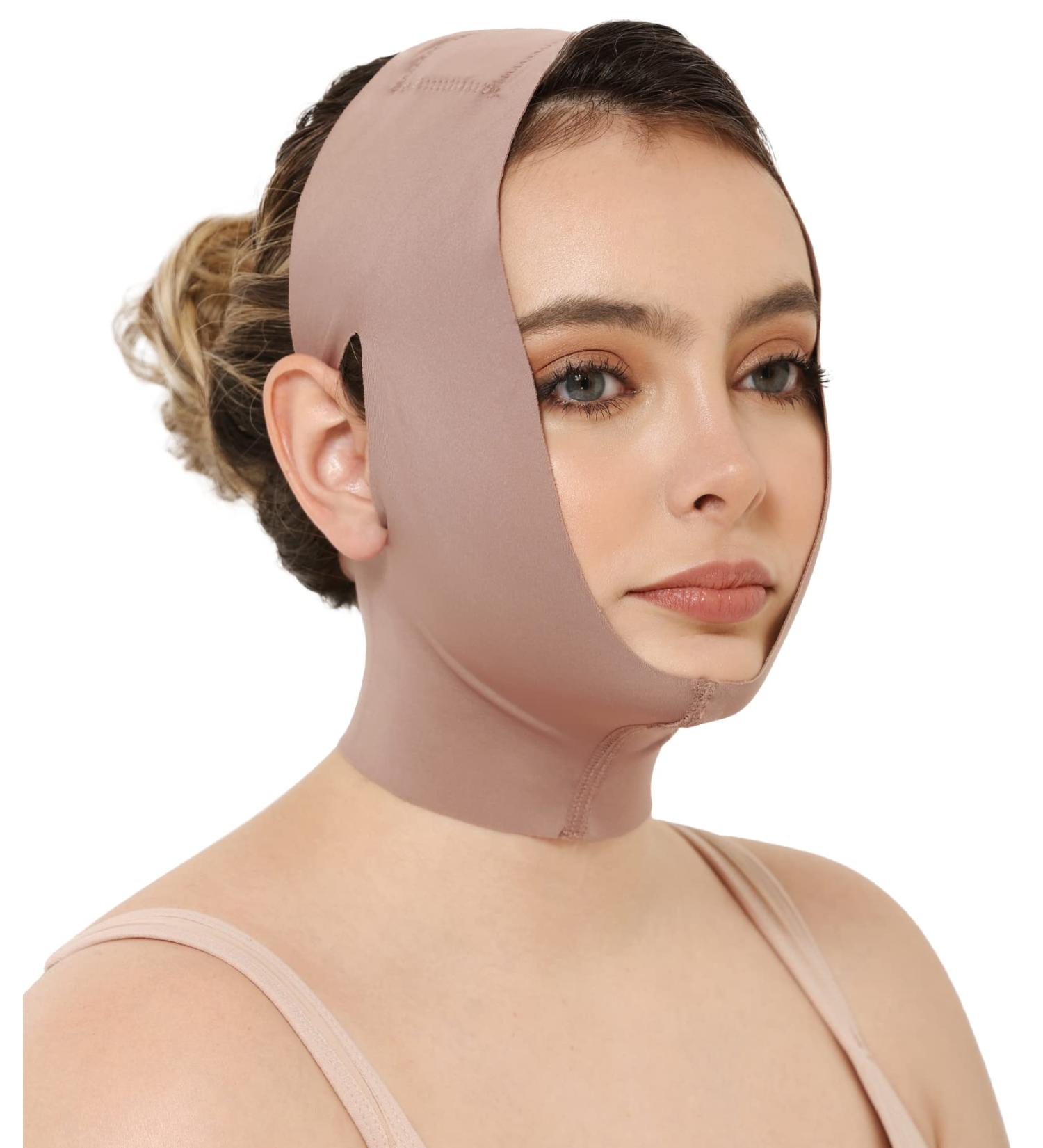Women's Chin Post Surgery Lipo Compression Slimmer Strap (L-XL) - Faja Mentonera Reductora para Papada Y Cuello - Buy Online on SooperMarket.com