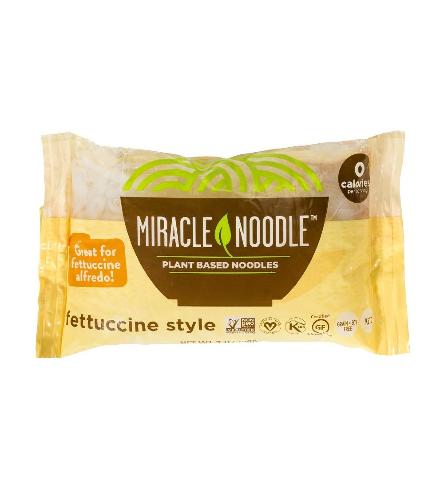 Miracle Noodle Shirataki Konjac Fettuccine Pasta - Zero Carbs, Calories, Gluten & Soy Free, Keto-Friendly - 7 oz (Pack of 6) - Buy Online on SooperMarket.com