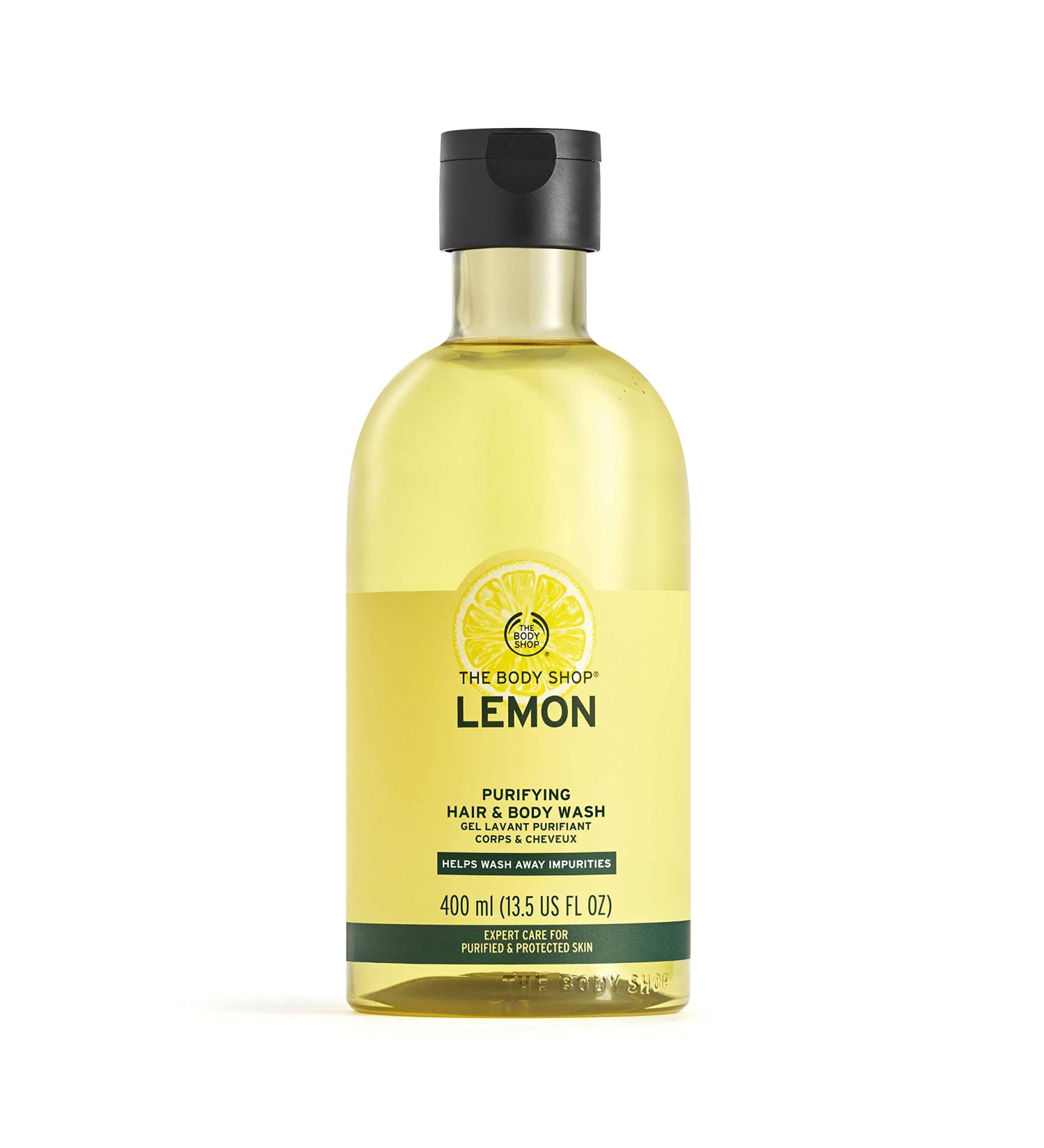 The Body Shop Lemon Purifying Hair & Body Wash 400ml | 13.5 Fl Oz - Buy Online on SooperMarket.com