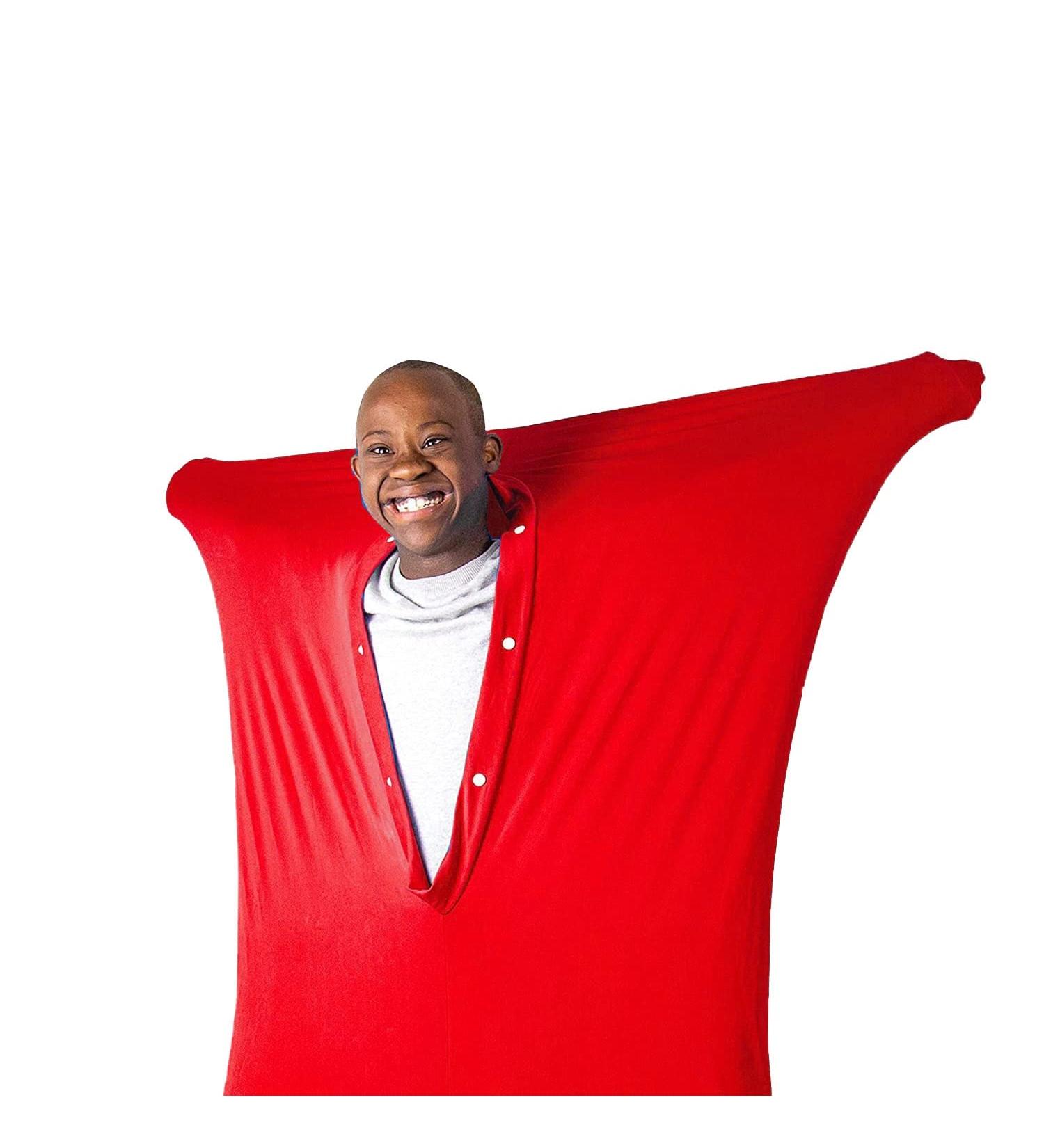 XL Red Compression Sock with Body Sack | Calming Therapy Blanket for Stress Relief & Sensory Therapy | Autism ADHD ADD Support - Buy Online on SooperMarket.com