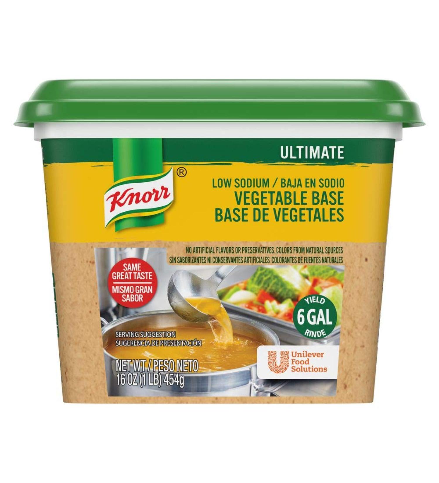 Knorr Professional Ultimate Vegan/Gluten-Free Stock Base - Low Sodium Vegetable 96 Oz (Pack of 6) - Buy Online on SooperMarket.com