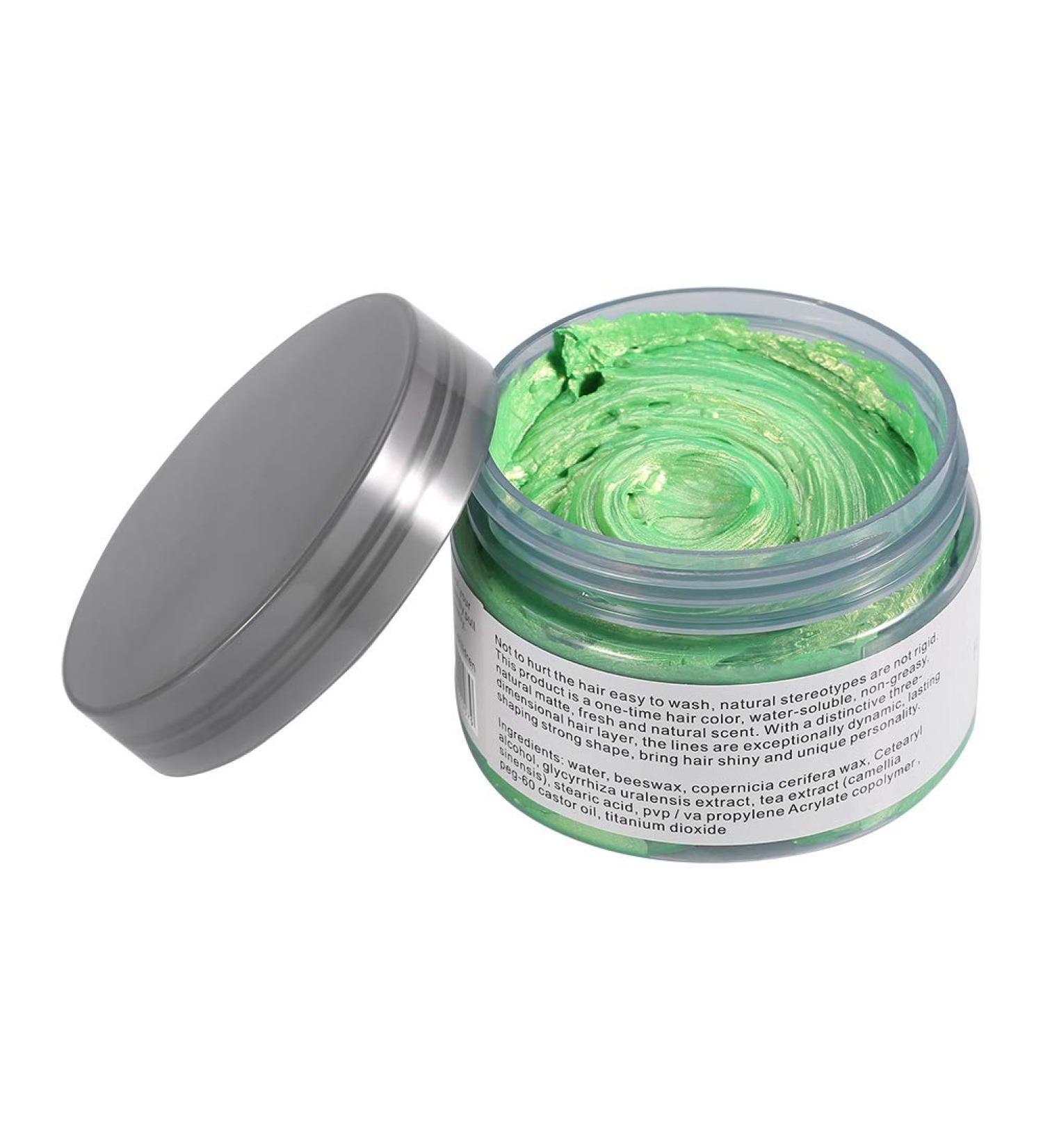 Hair Wax 6 Colors Single Use Hair Coloring Wax Styling Tool No Damage to Hair for Men and Women (Green) - Buy Online on SooperMarket.com