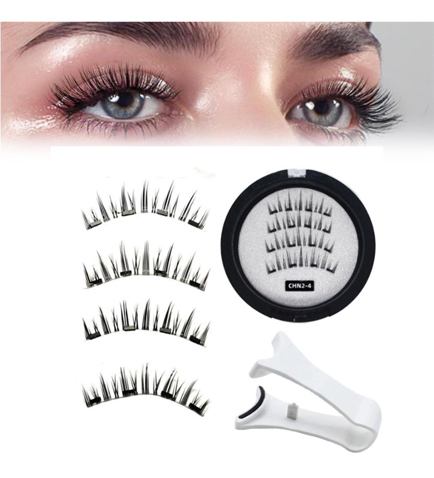 Lumentes Magnetic Eyelashes Lumentes Magnetic Lashes Magnetic Eyelashes Without Eyeliner Reusable Magnetic Eyelashes with Applicator No Glue or Liner Needed (Color : CHN2-4) - Buy Online on SooperMarket.com