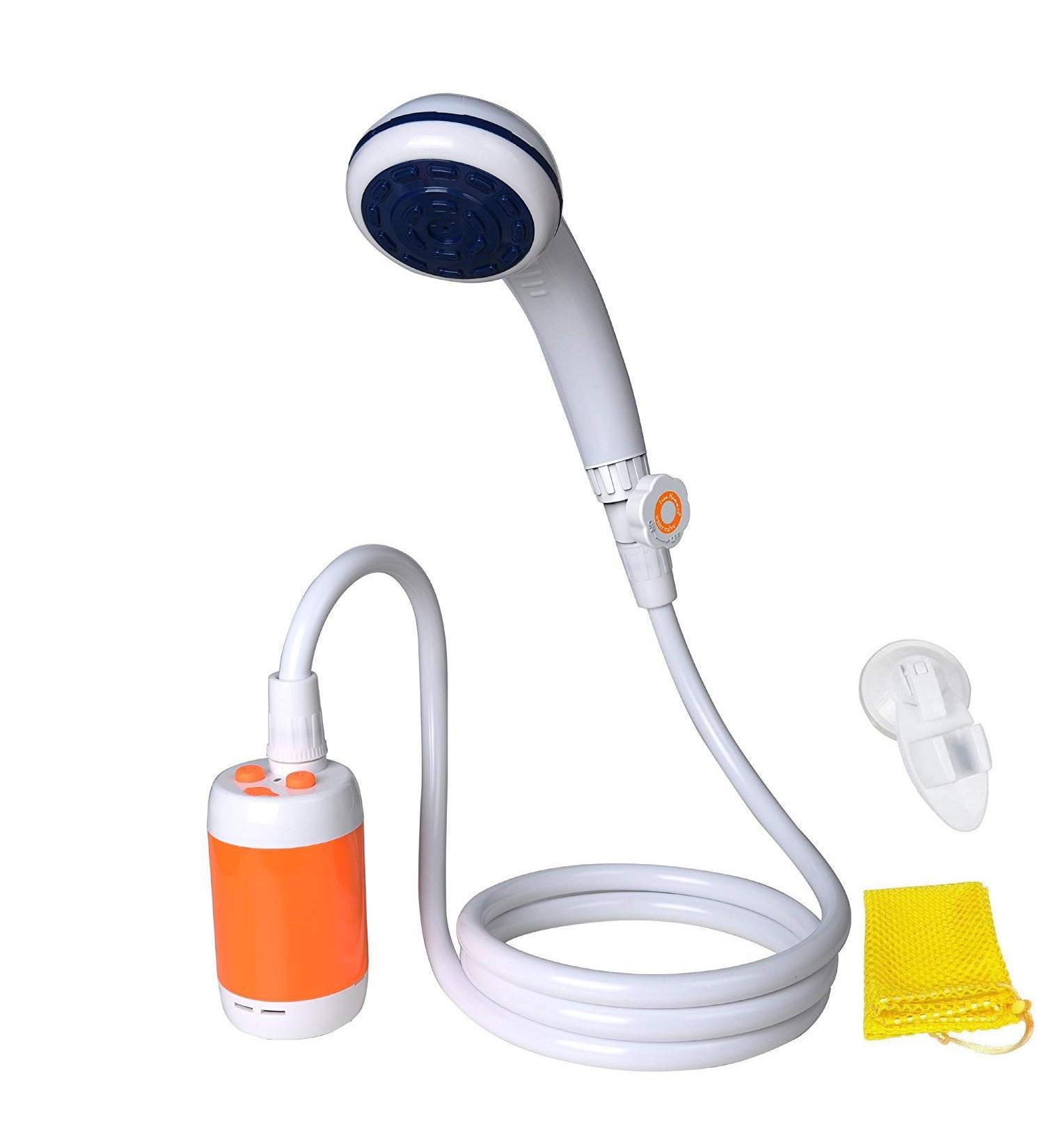 Iron Hammer Portable Rechargeable Camp Shower with Water Valve - Ideal for Camping, Pet Grooming - Buy Online on SooperMarket.com
