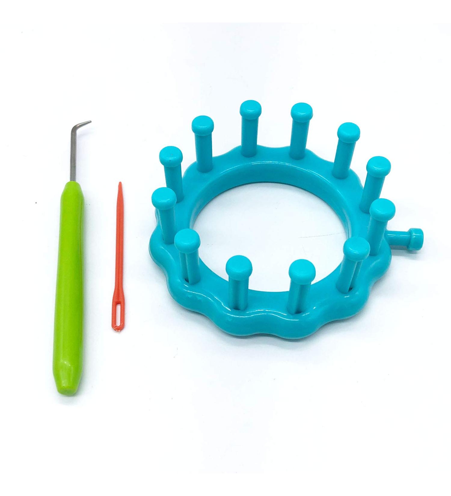 WAYION Round Knitting Loom Kit with Loom Hook - Blue | Perfect for Socks, Hats, Scarves & More - Buy Online on SooperMarket.com