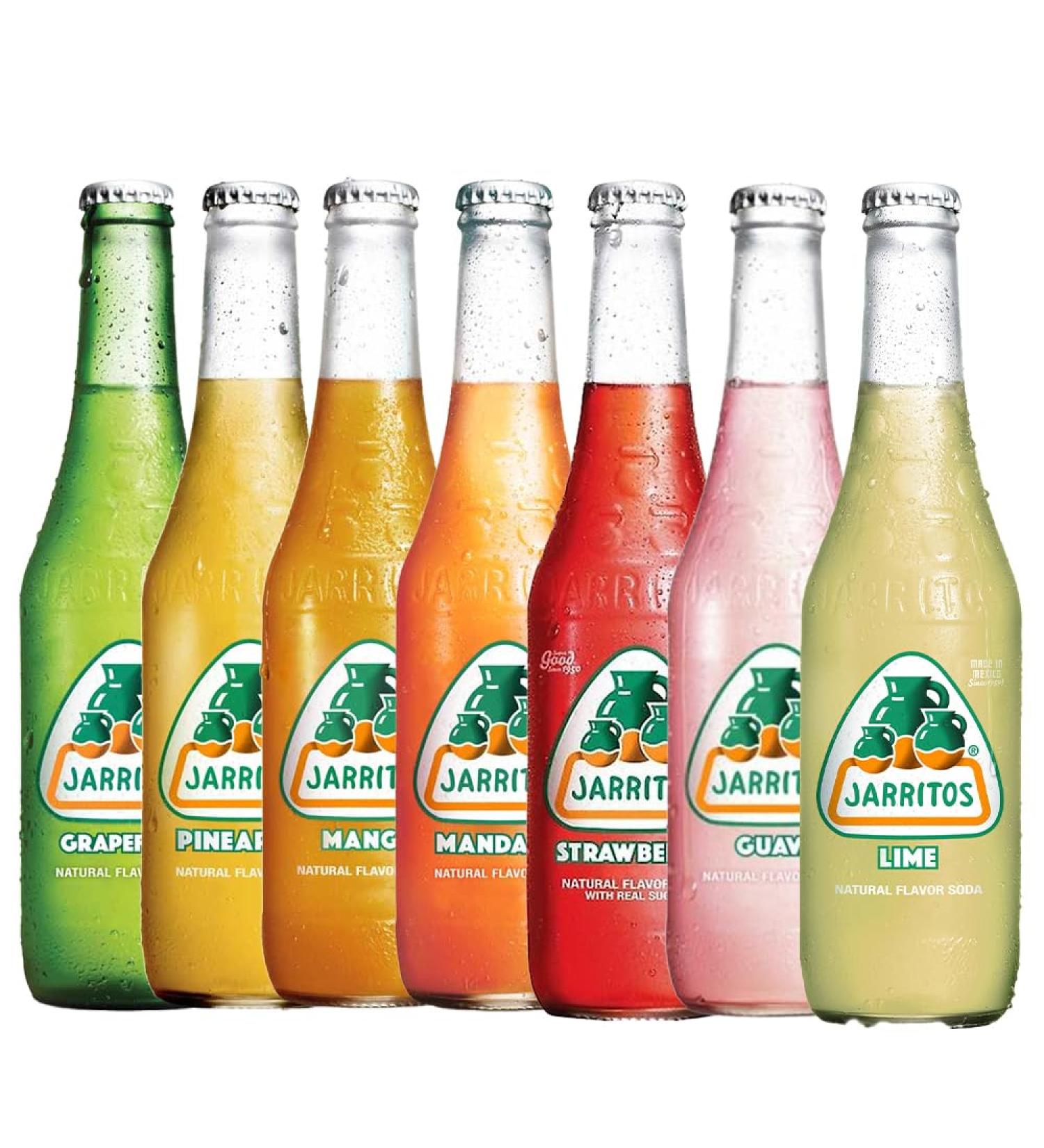 Jarritos Rainbow Kit/Mexican Jarritos Drinks Flavour Variety Pack Grapefruit Guava Lime Mandarin Mango Pineapple and Strawbery Soft Drinks - Buy Online on SooperMarket.com