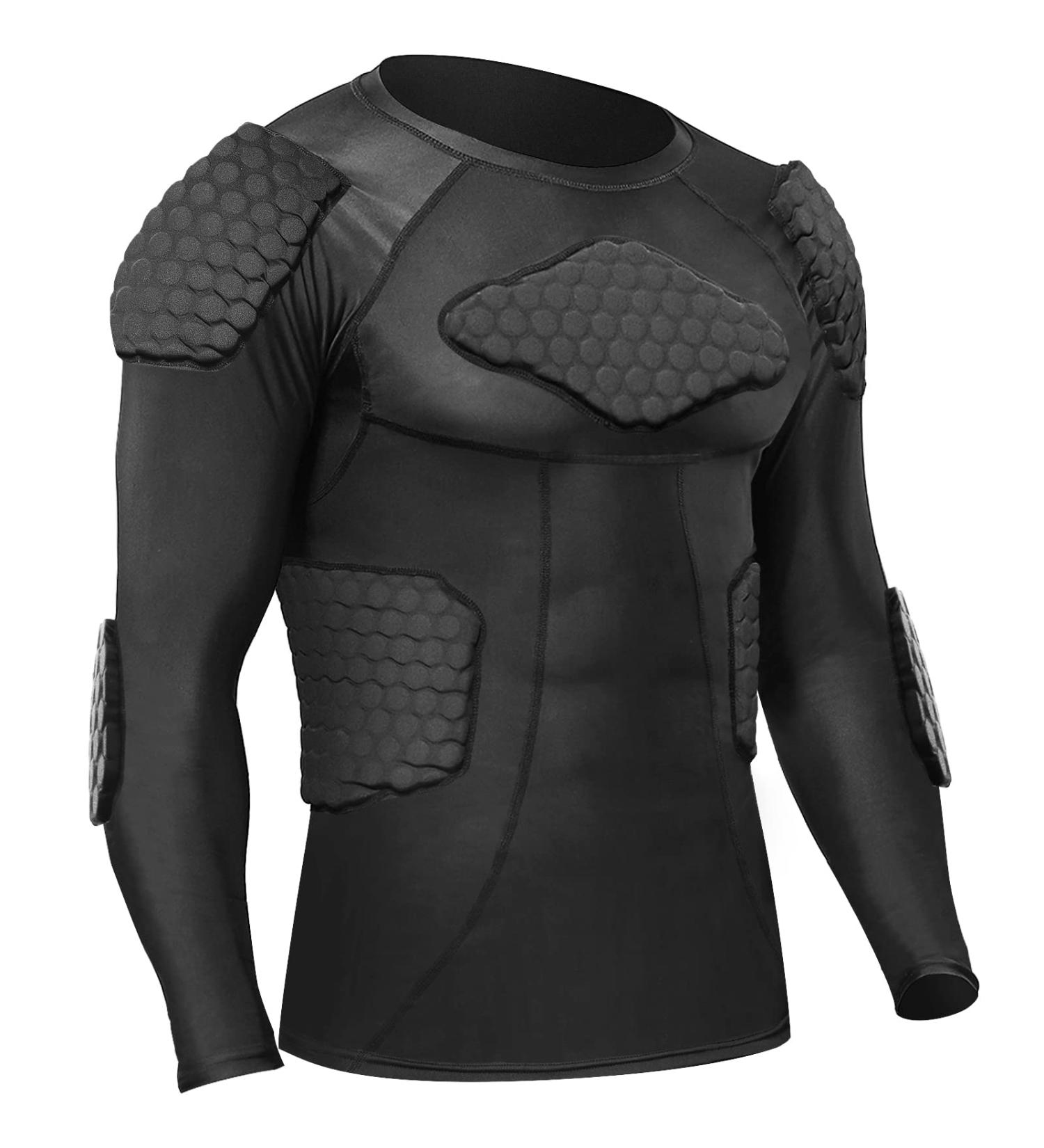Zicac Men's Compression Padded Shirt - Sports Shock Rash Guard for Soccer Basketball, X-Large - Buy Online on SooperMarket.com