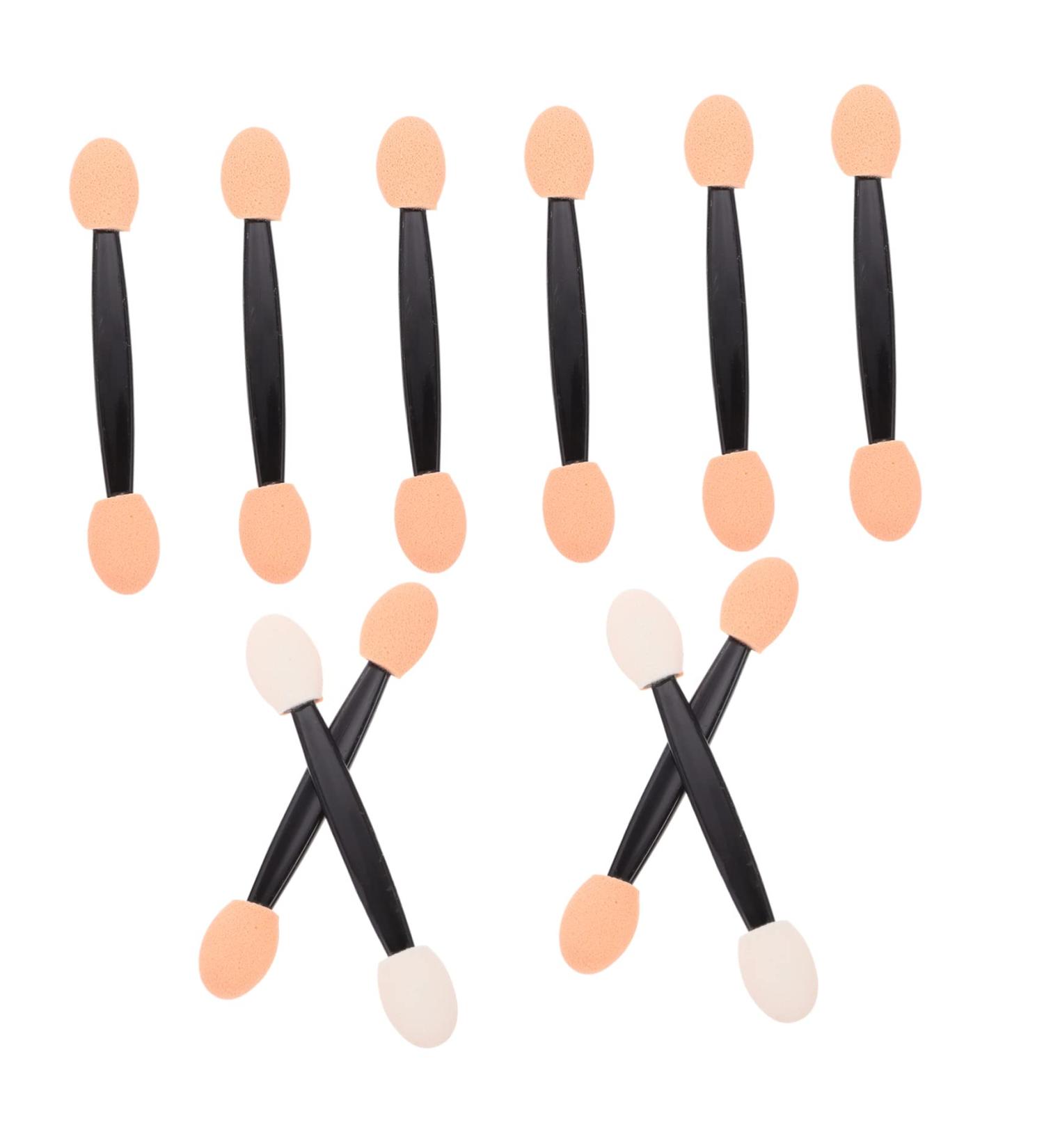 WOFASHPURET 100pcs Double Ended Eyeshadow Brush Makeup Sponge Mini Makeup Eye Makeup Applicator Eye Shadow Oval 6.5x1.3cm Black - Buy Online on SooperMarket.com