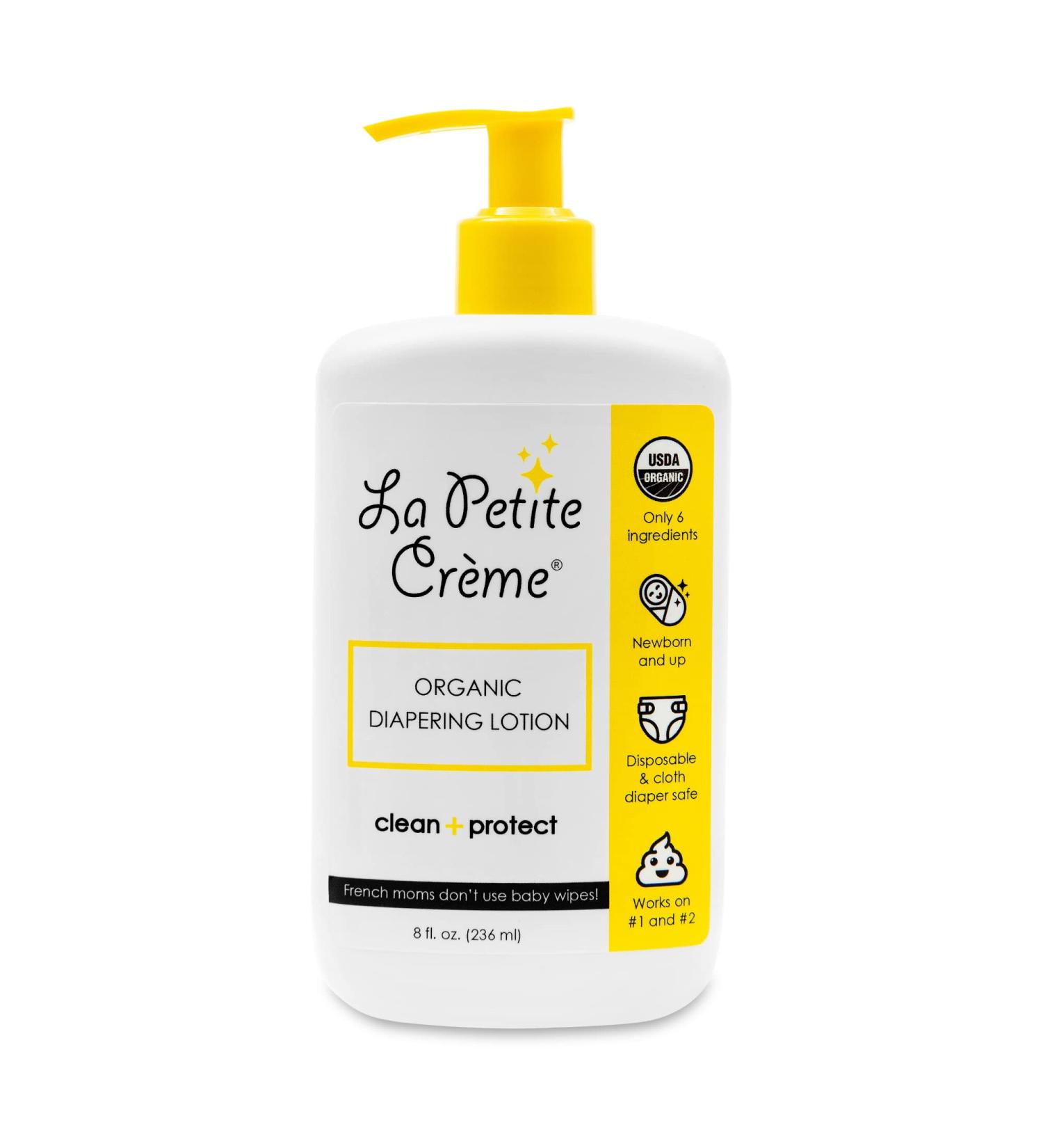 La Petite Creme Organic Diapering Lotion - Gentle Diaper Rash Cream with USDA Certified Organic Ingredients - 8 oz - Buy Online on SooperMarket.com