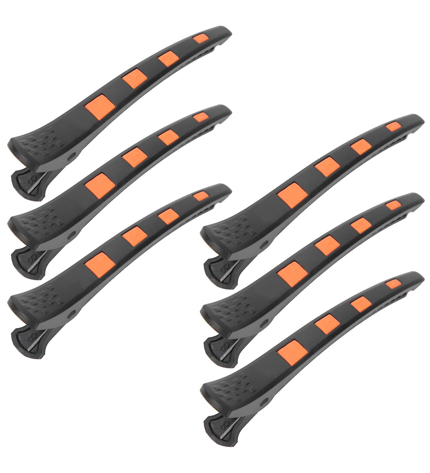 Duckbill Hair Clip Safe DIY Craft Convenient for Use Sectioning Clips No Slip for Salon Hair Styling for Applying Facial for Haircut(Orange) - Buy Online on SooperMarket.com