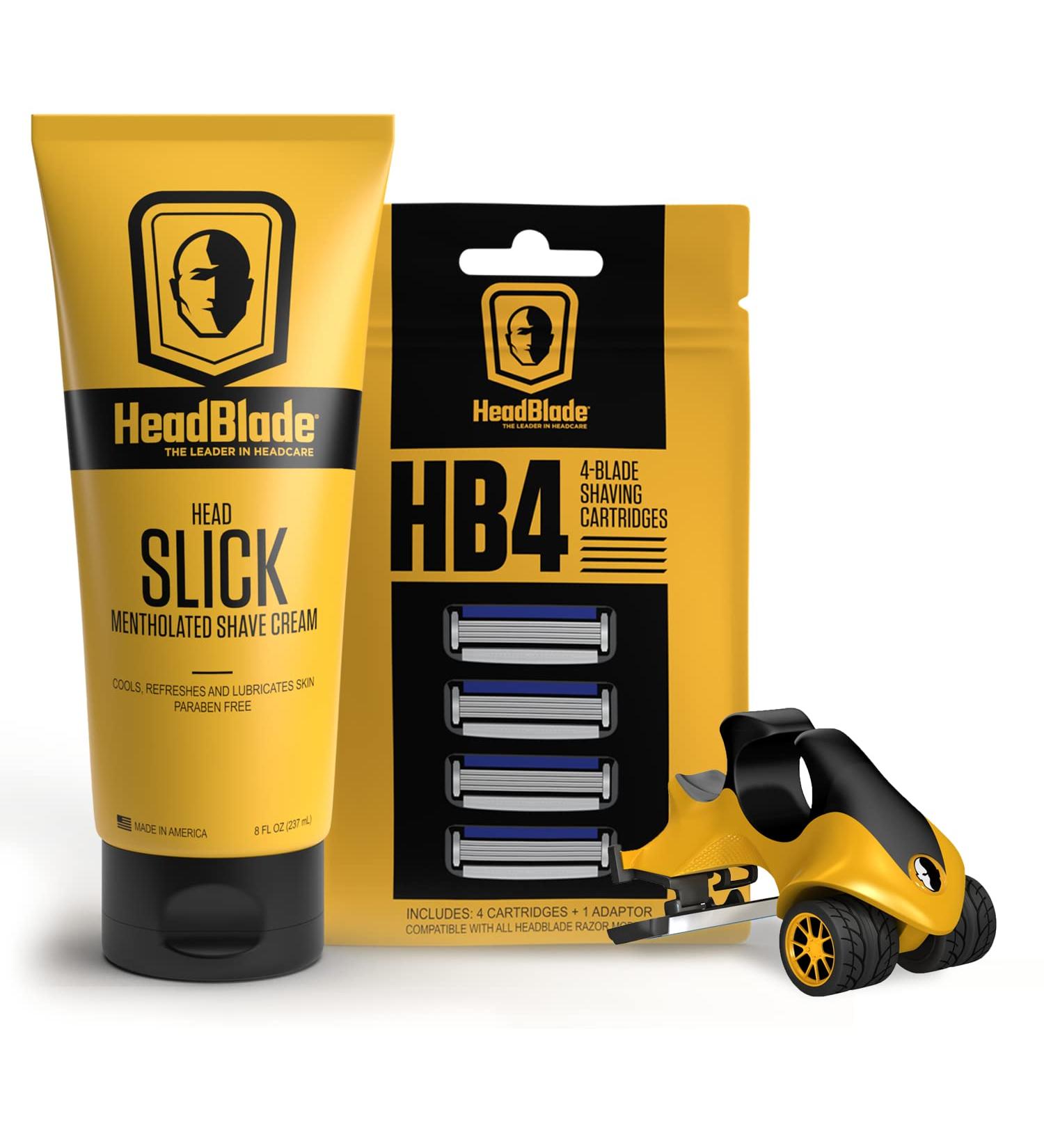 ATX Men's Head Shaving Bundle: 8oz HeadSlick Cream, Razor & Blade Refills - Close Shave Kit for Easier, Faster Results - Buy Online on SooperMarket.com