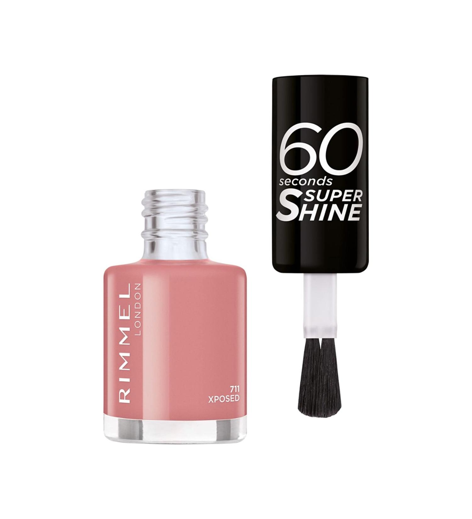 Rimmel 60 Seconds Super Shine Colour Block Nail Polish - Ultra Shine and Long Lasting - Quick Drying X Posed - Buy Online on SooperMarket.com