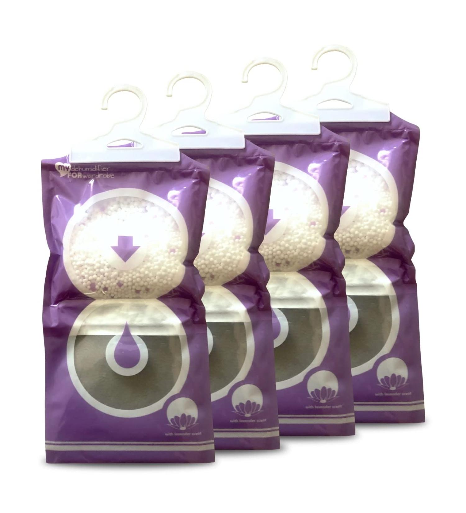 4-Pack My to Dehumidifier Cabinet - 190g Each | Essential Mold Prevention | Ideal for Windows Caravans Homes & Kitchens | Lavender Scented - Buy Online on SooperMarket.com