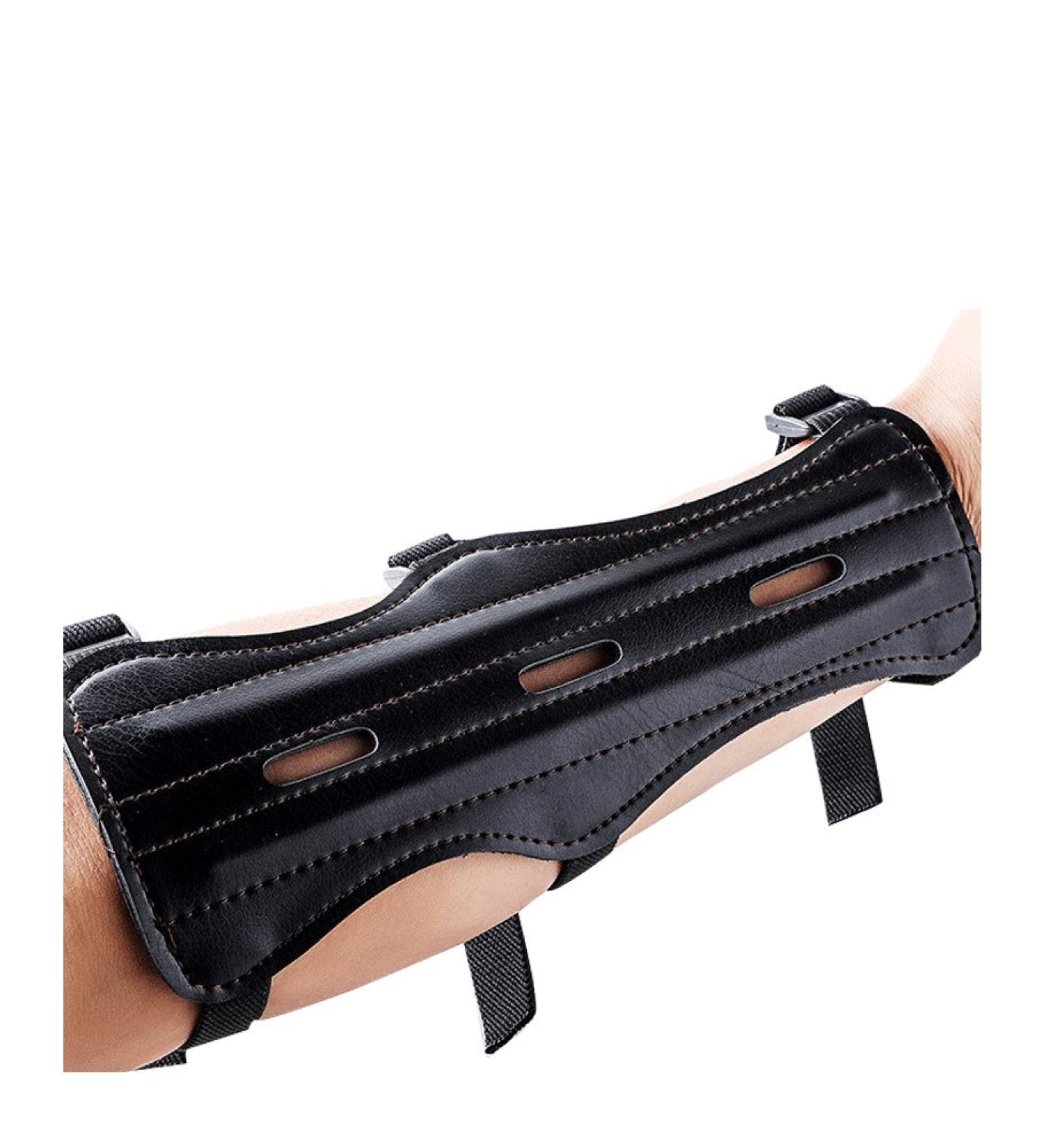Nachvorn Leather Archery Arm Guard with Three Adjustable Straps - 8.6inch - Buy Online on SooperMarket.com