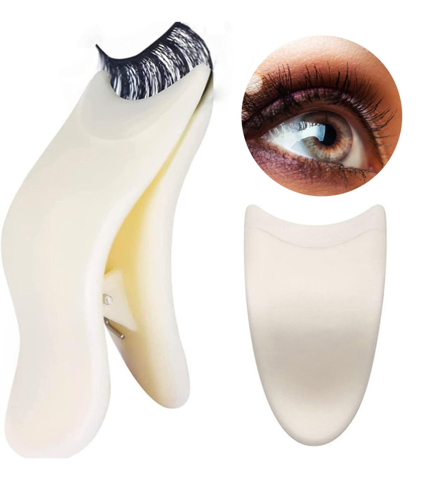 Eyelash Applicator Tool Lash Clip Eyelash Tweezers False Eyelash Tool with Silicone Clip Design More Convenient to Wear Lashes Eyelashes Extension Apply Clip for False Lashes(White) - Buy Online on SooperMarket.com
