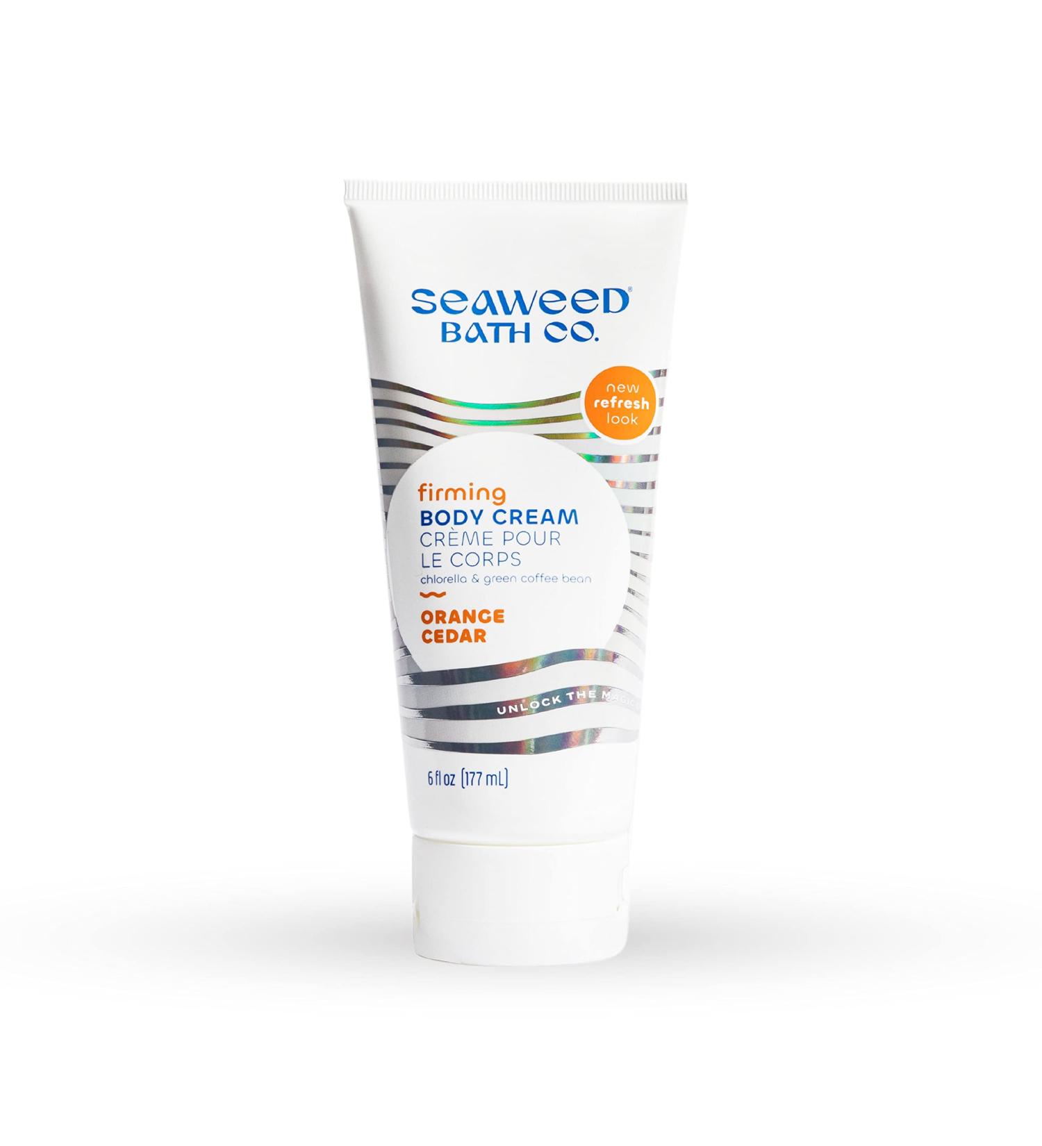 Seaweed Bath Co. Firming Body Cream - Orange Cedar Scent - 6oz - Sustainably Harvested Seaweed & Chlorella - Green Coffee Bean - 1 Pack - Buy Online on SooperMarket.com