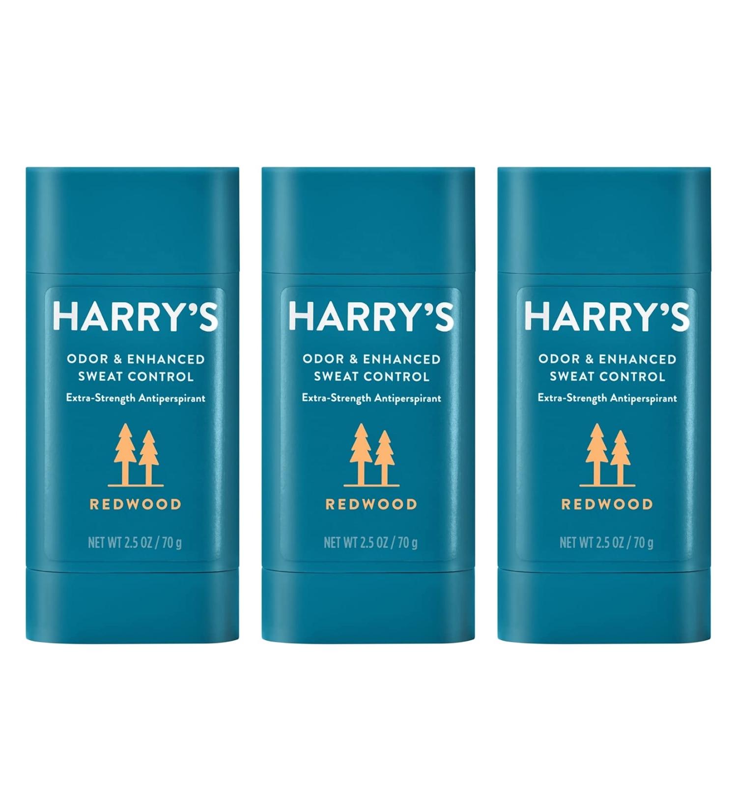 Harry's Extra-Strength Antiperspirant for Men - Redwood Scent - Pack of 3 - Buy Online on SooperMarket.com