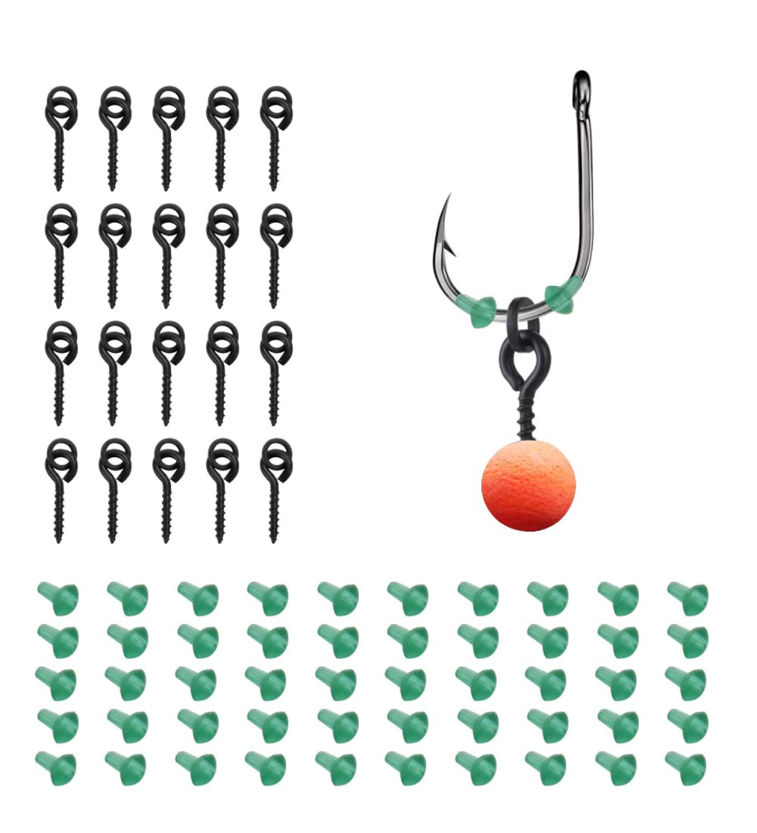 Ottymo 20 Screw Bait & 50 Hook Stopper Bait Screws Stainless High Toughness Carp Fishing Accessories - Buy Online on SooperMarket.com