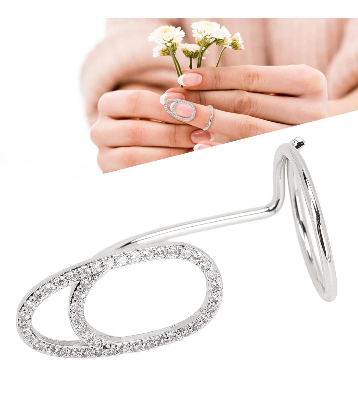 Fingernail Rings Women Exquisite Fashionable Finger Nail Cover Rings Nail Art Decoration Finger Nail Rings Vintage Nail Cover Rings Index Finger Nail Jewelry Decorations Ornament for(3043 Platinum) - Buy Online on SooperMarket.com