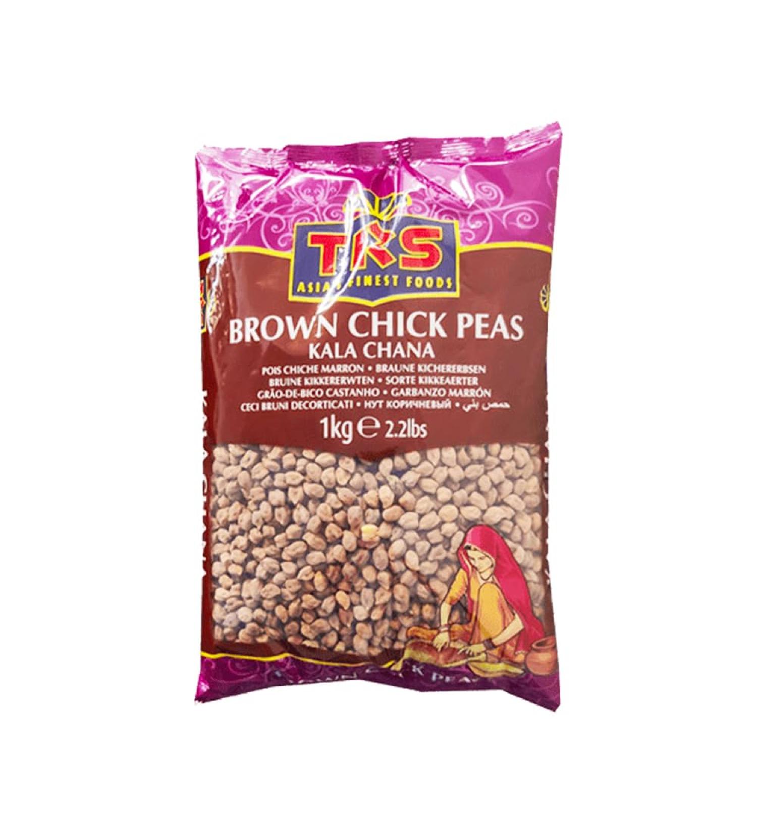 TRS Kala Chana | 1KG | Brown Chick Peas | Healthy Food | High Fibre | High Protein | Natural | Gluten Friendly | Indian Origin - Buy Online on SooperMarket.com