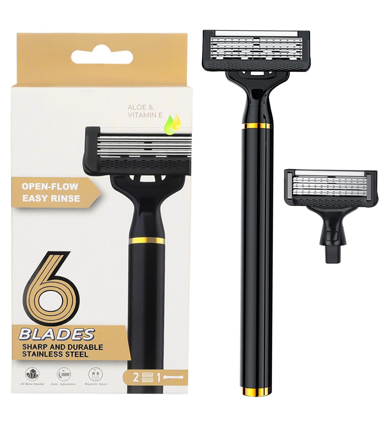 Unaone Razors for Men - Premium Black Shaving Razors with 2 Blade Refills & Ergonomic Handle - Shop Internationally - Buy Online on SooperMarket.com