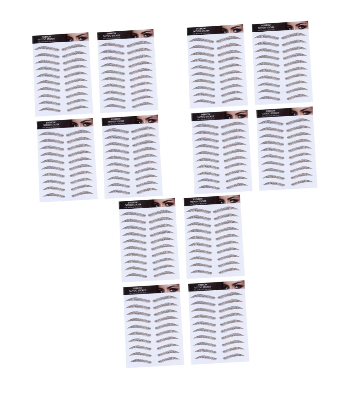 Beavorty 12 Pcs Eyebrow Stickers Stick on Eyebrows False Eyebrows Cosmetics 4d Make up Makeup Tools - Buy Online on SooperMarket.com