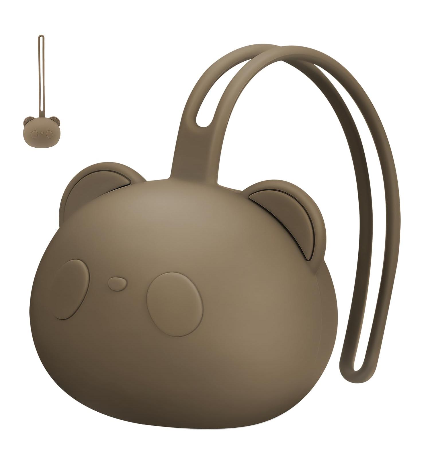 Airfish BPA-Free Baby Bear Silicone Pacifier Box - Ideal Travel Storage & Holder for Girls - Buy Online on SooperMarket.com